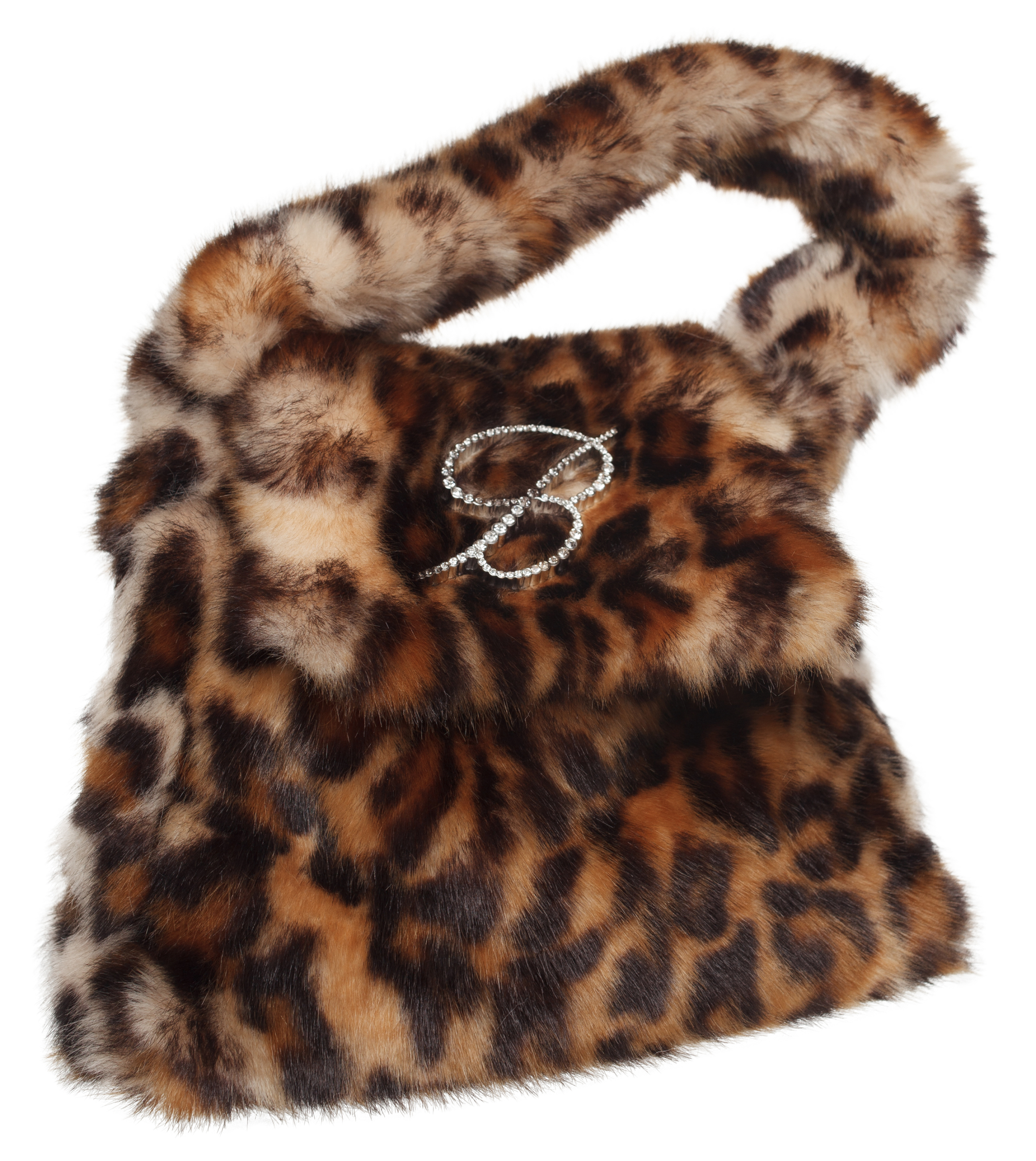 Blumarine Leopard-print Faux-fur Shoulder Bag In Animal Print