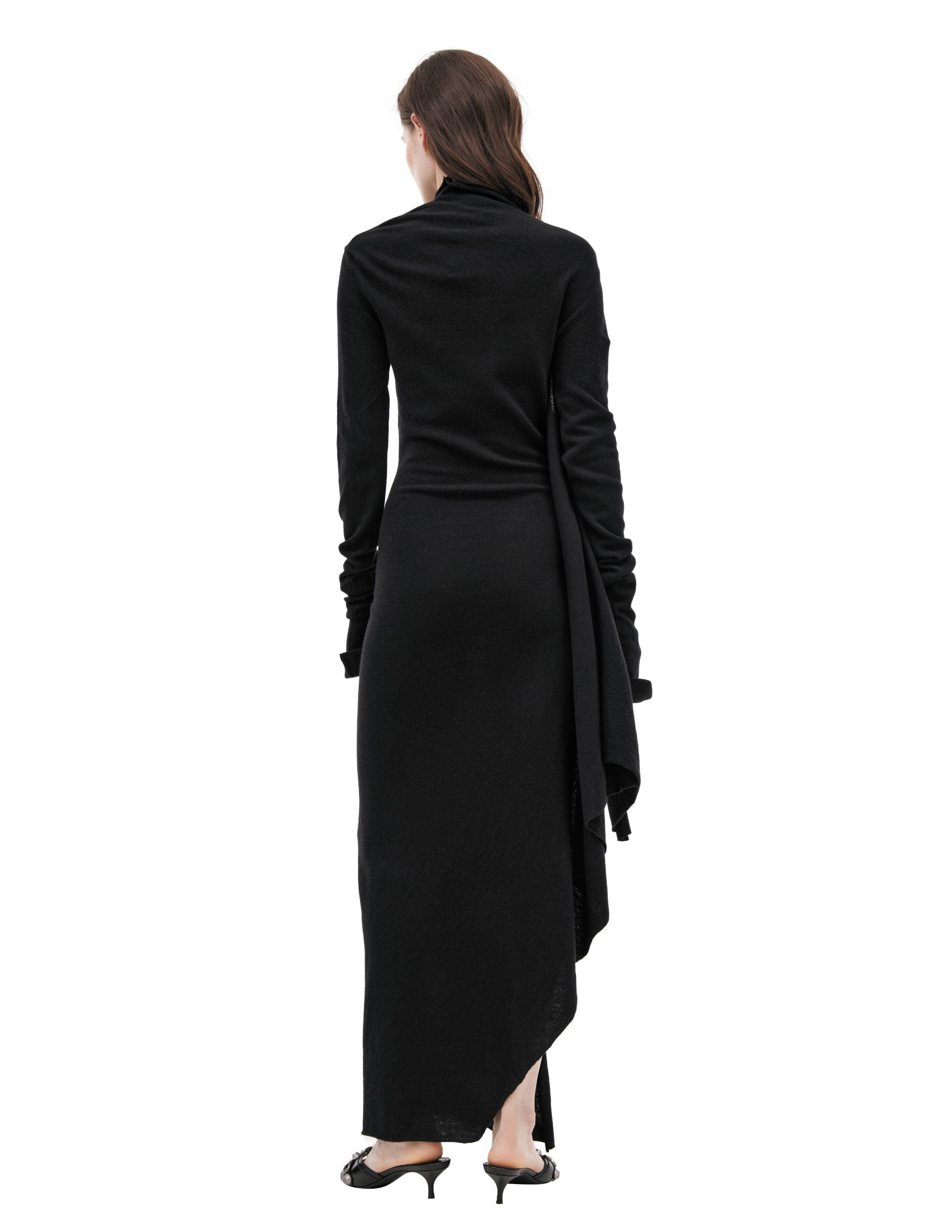 Ann Demeulemeester Wool Maxi Dress In Blue