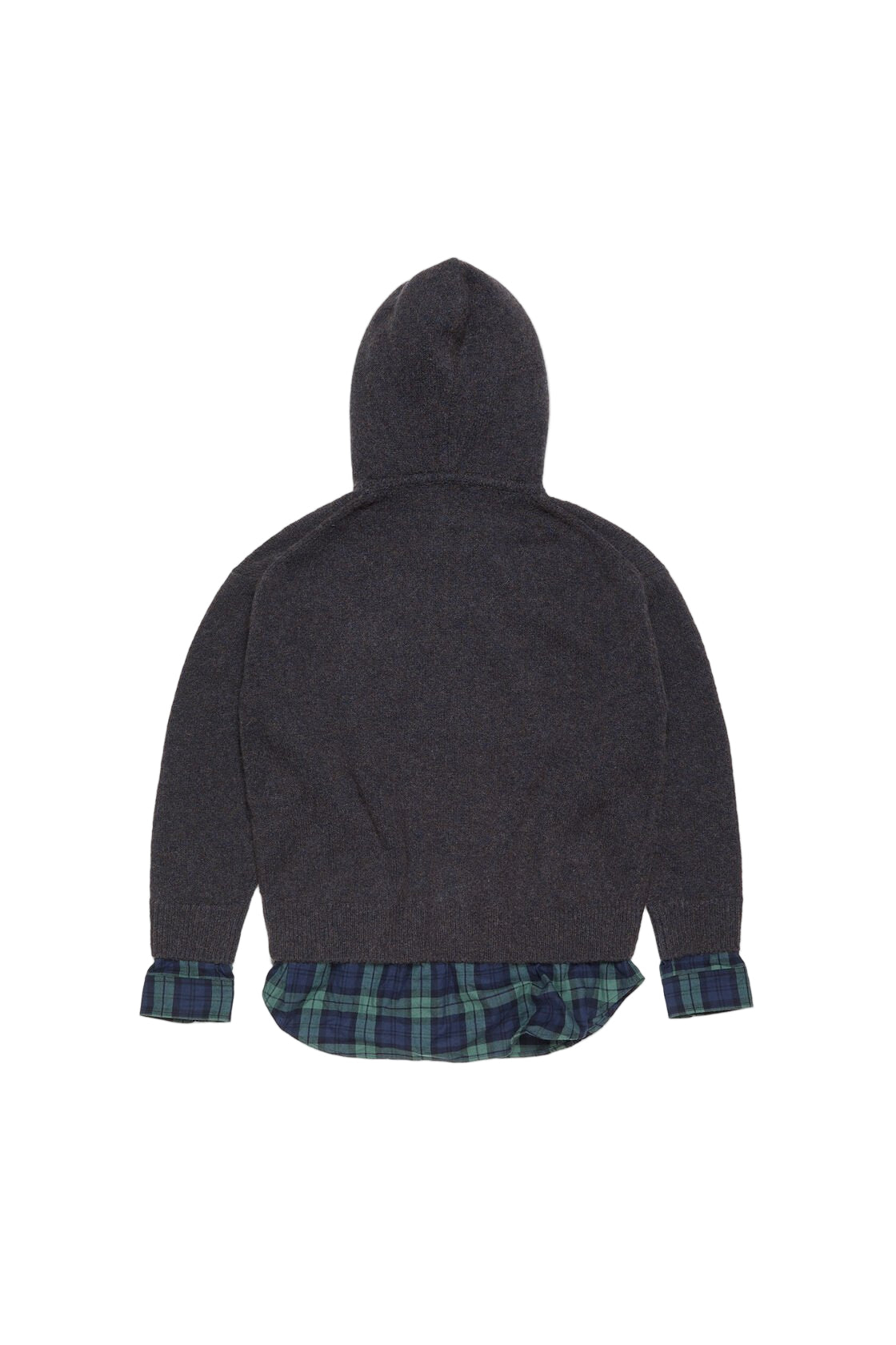 Acne Studios Women Layered Wool Hoodie In Gray