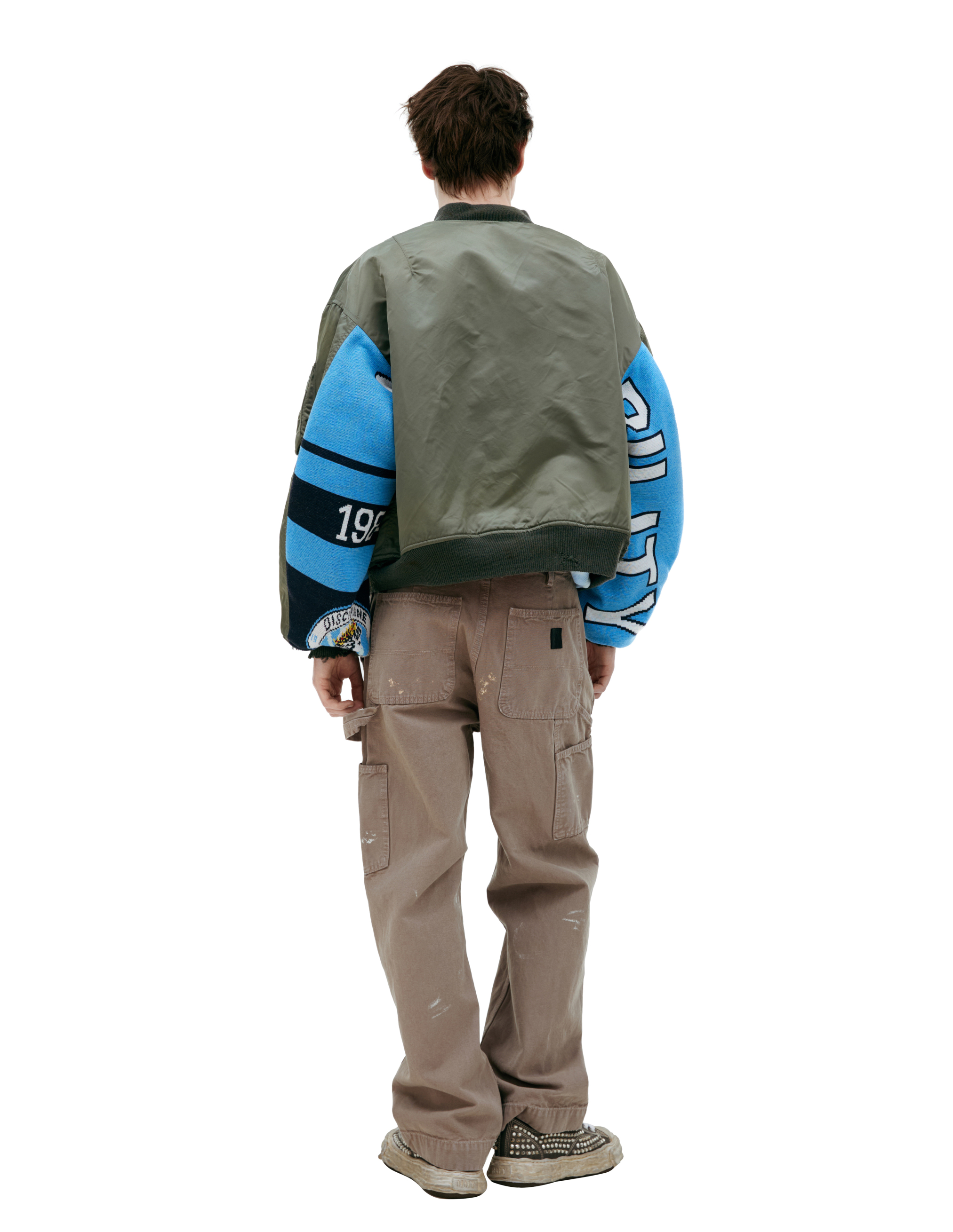 Saint Mxxxxxx Jacket With Sleeve Inserts In Khaki