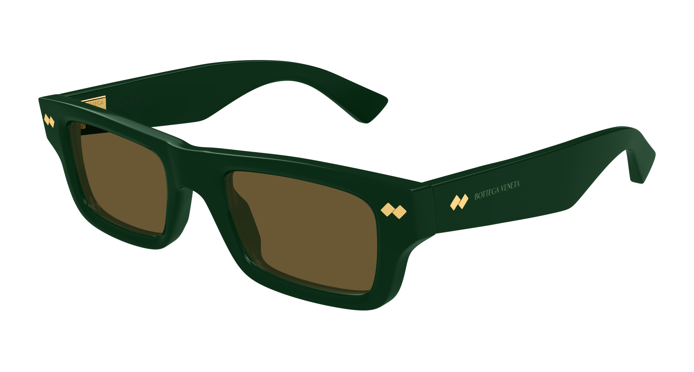 Bottega Veneta Dizzy Square Sunglasses In Green