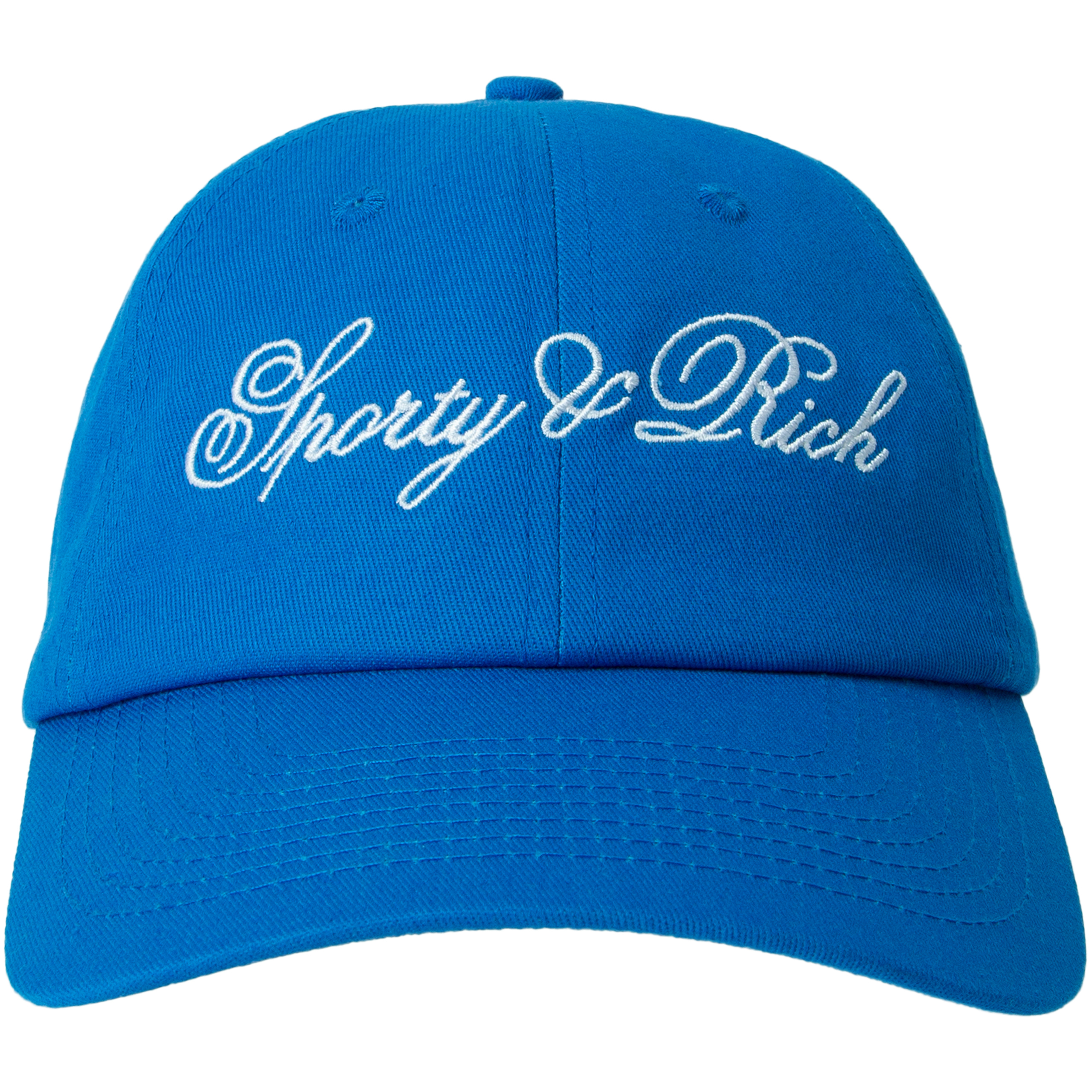 SPORTY & RICH Blue Cursive logo cap
