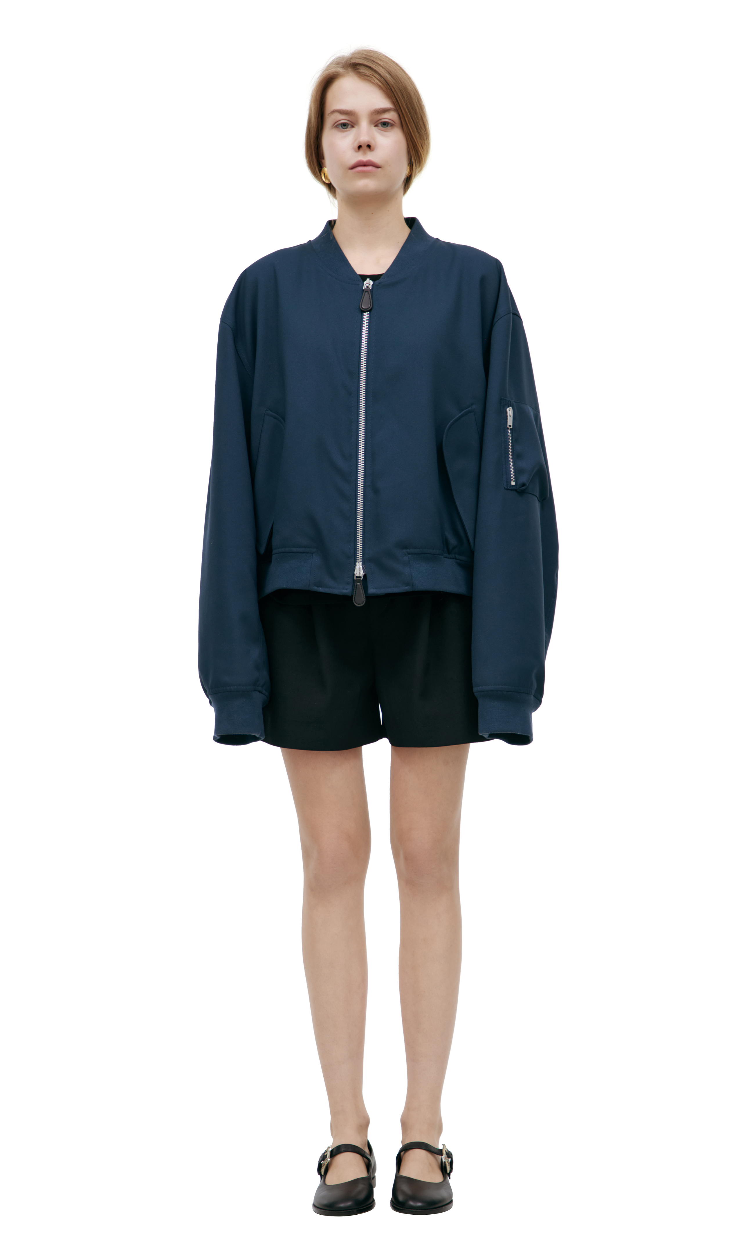 Buy Jil Sander women blue bomber jacket for €805 online on SV77