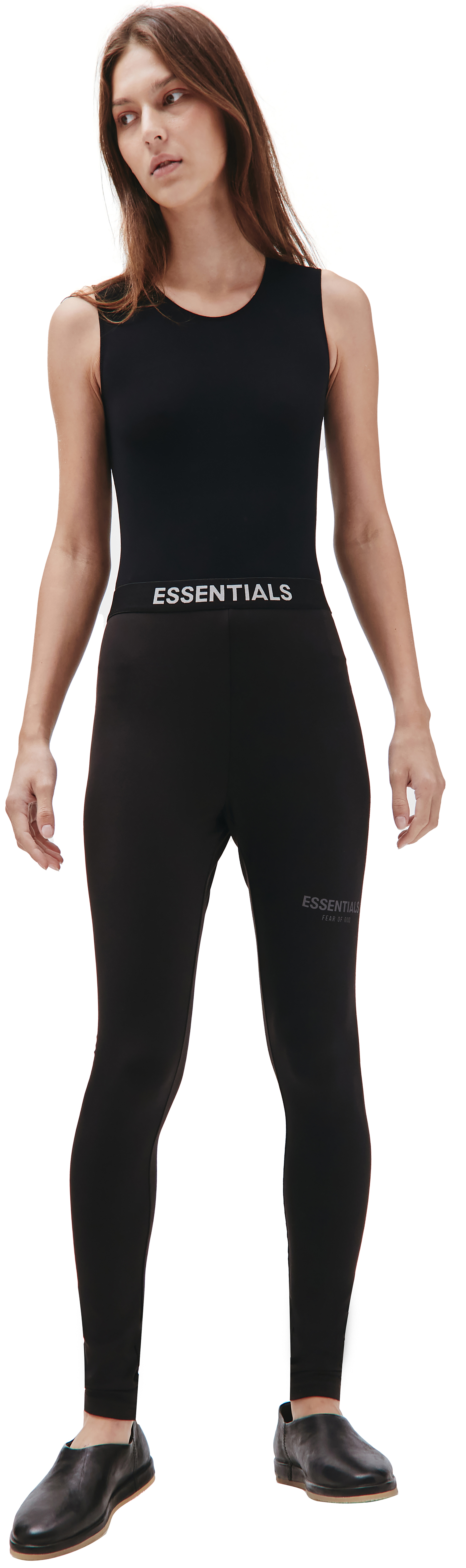 Buy Fear of God Essentials women athletic legging in black for $157 online  on SV77, 130SU212045FW