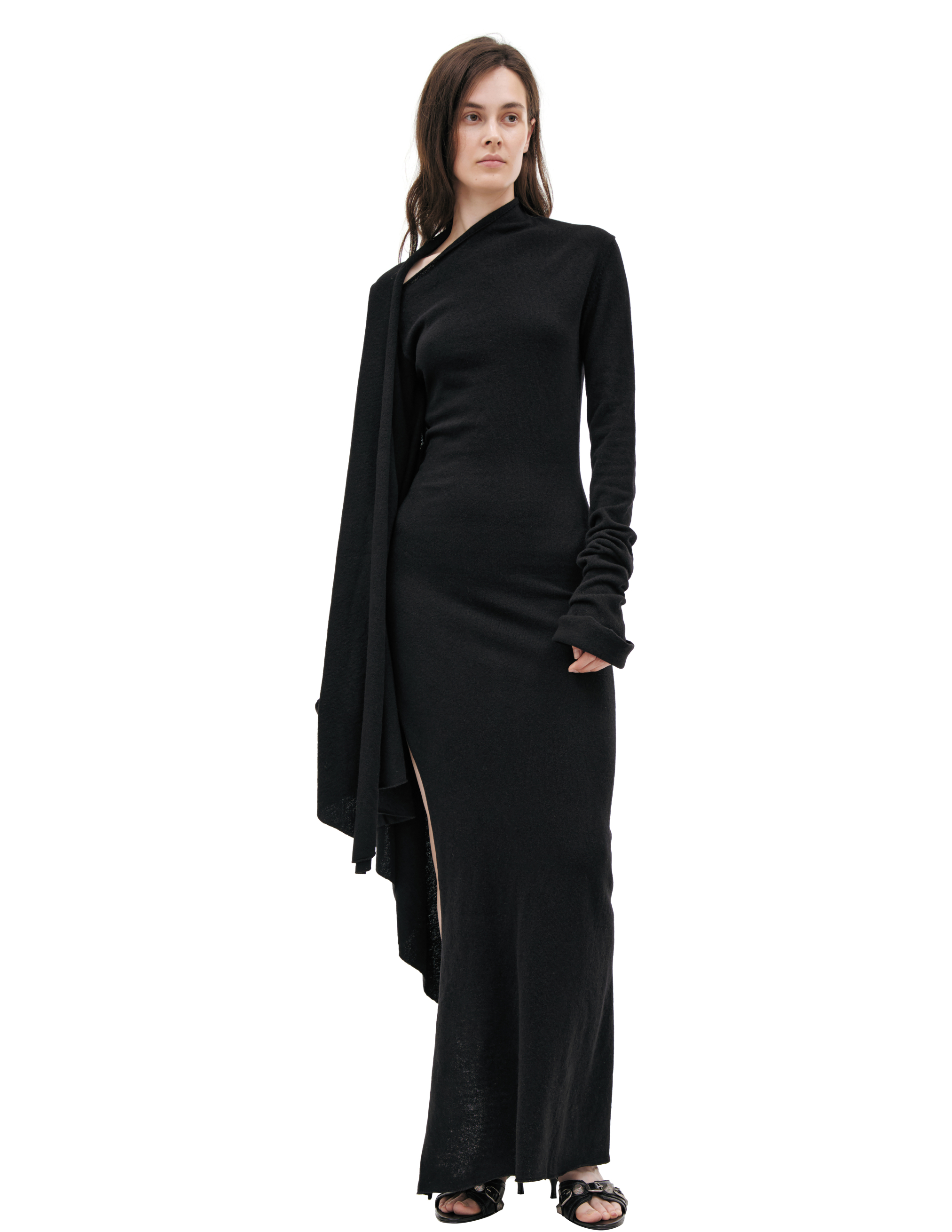 Ann Demeulemeester Wool Maxi Dress In Blue