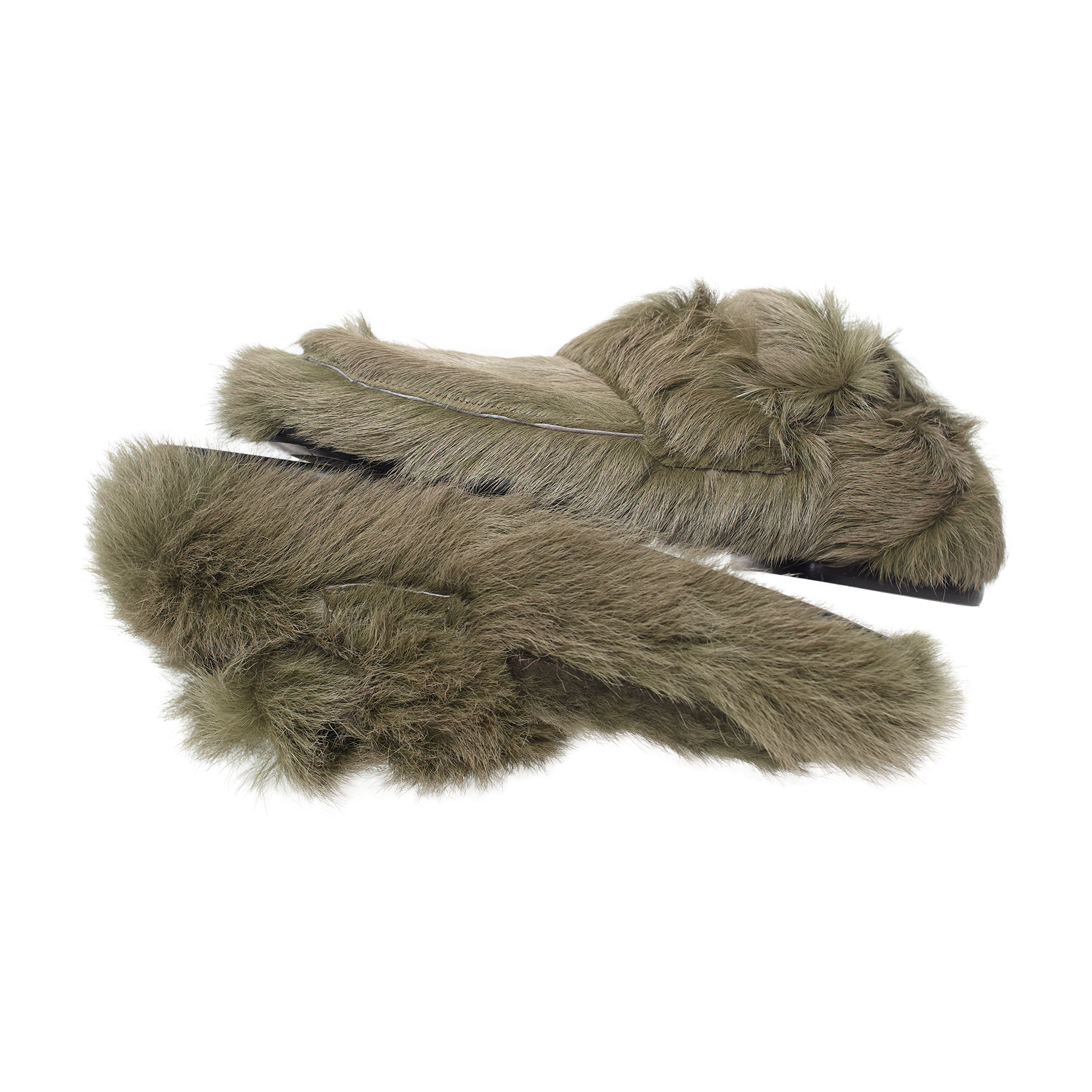 【Dries Van Noten】Fluffy slides【関税送料込】 Buy Dries Van Noten men brown fur mules for $1,165 online on