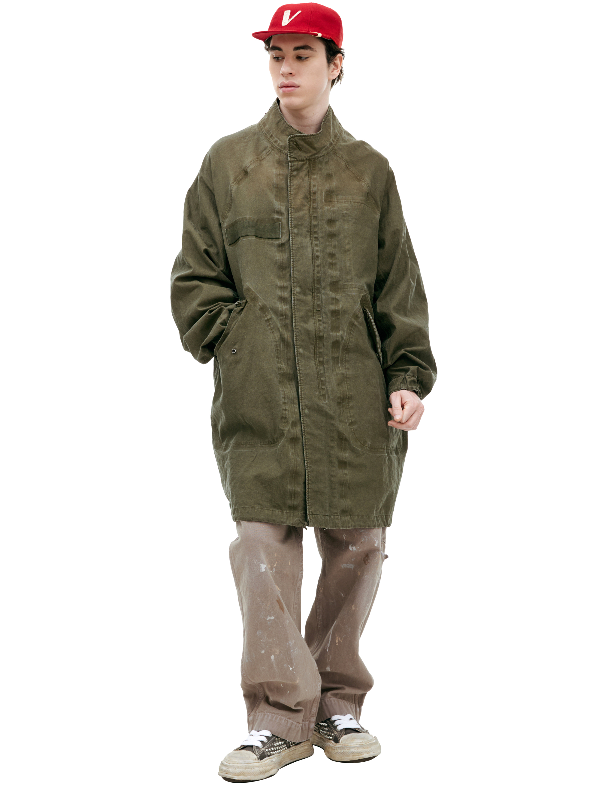 Visvim Хаки Парка На Молнии In Khaki