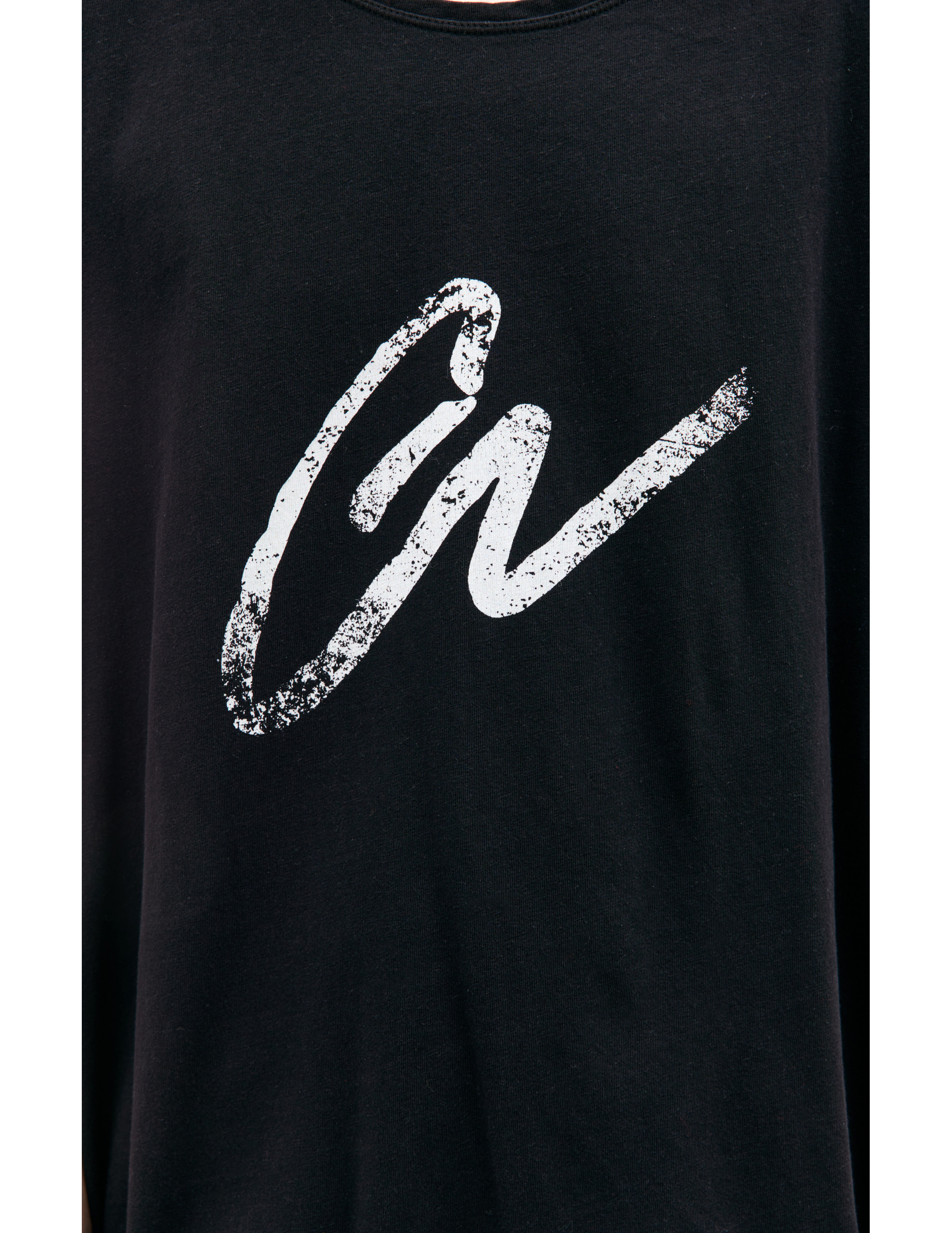 Shop Greg Lauren Logo Printed T-shirt In Black