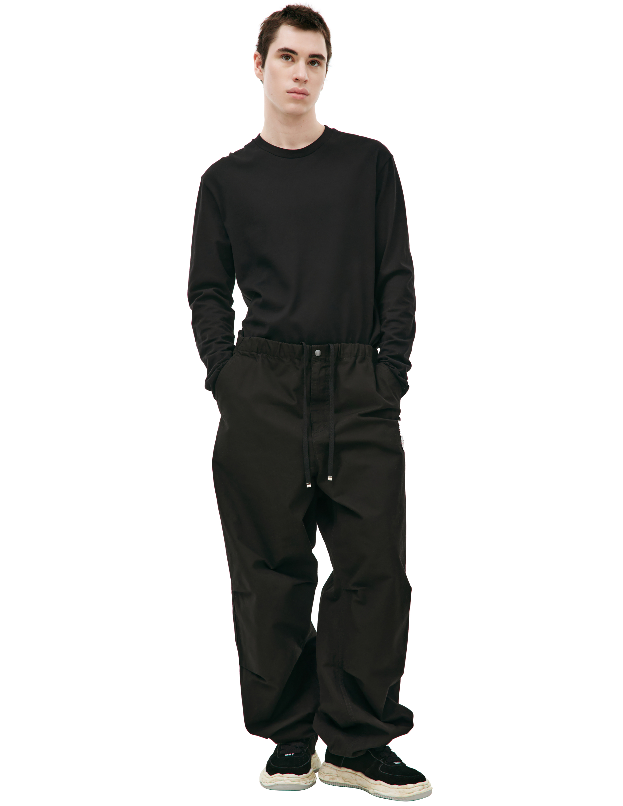 Miharayasuhiro Black Cotton Trousers In Black