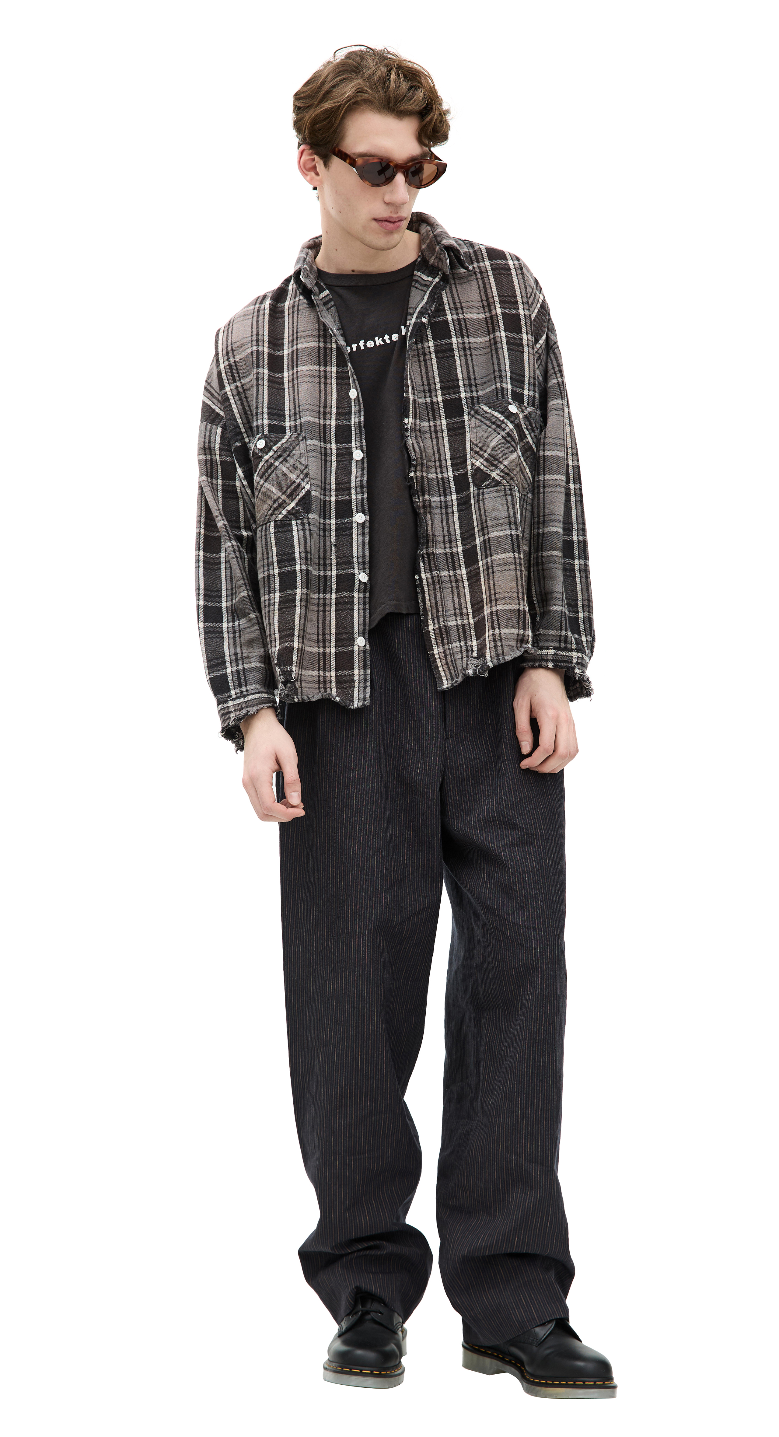 Buy Saint Mxxxxxx men grey button-down shirt for $1,215