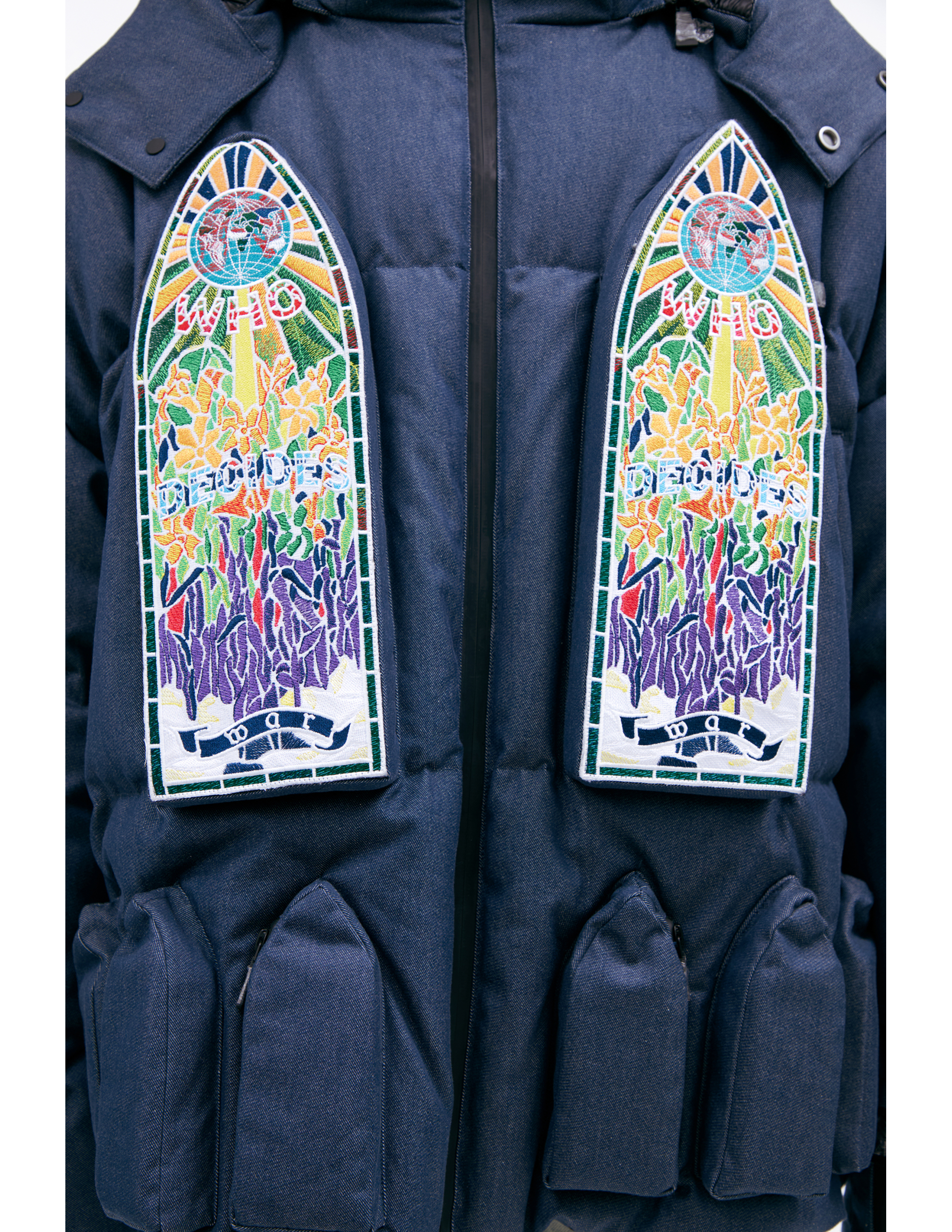 Who Decides War Jacket With Patches In Blue