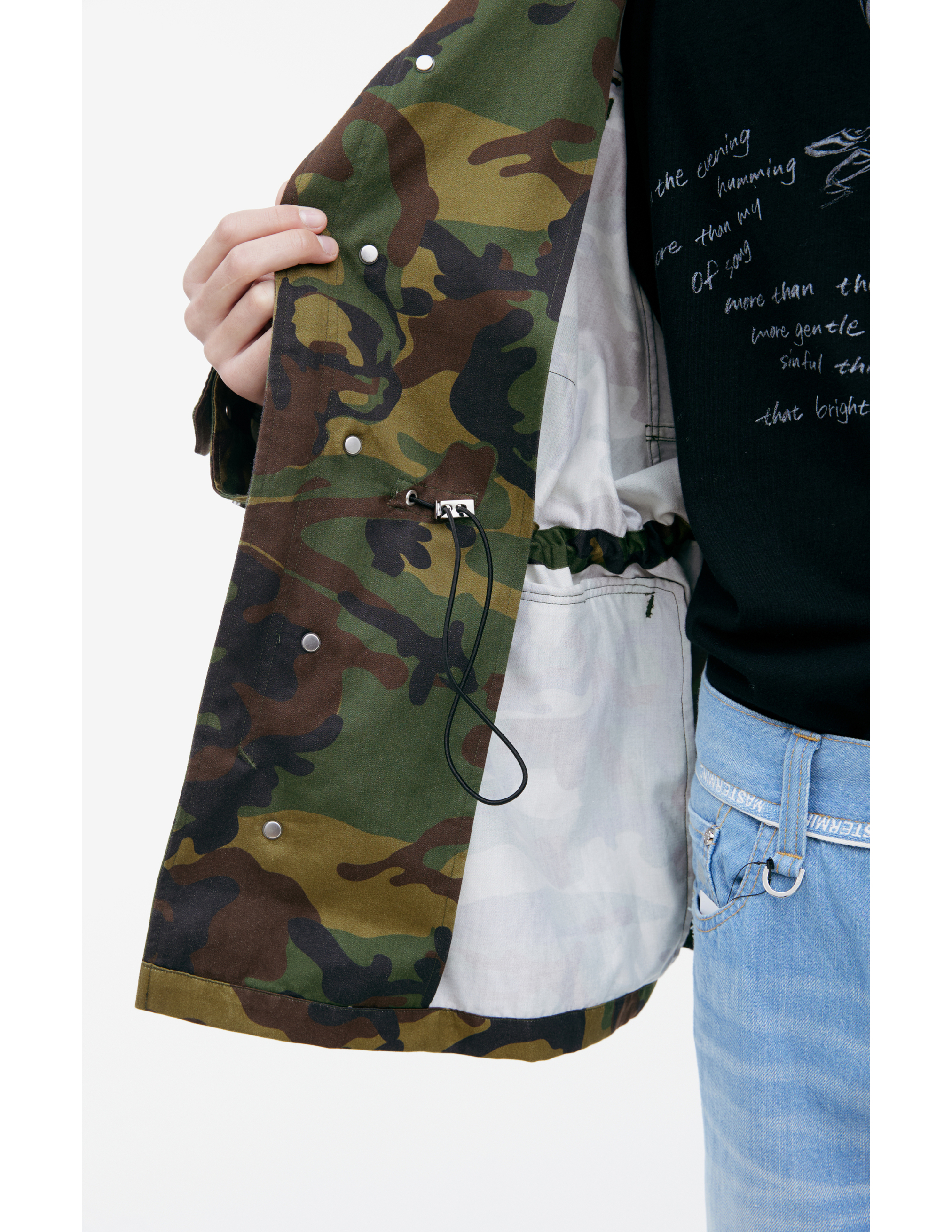 Mastermind Japan Zippered Camouflage Jacket In Green