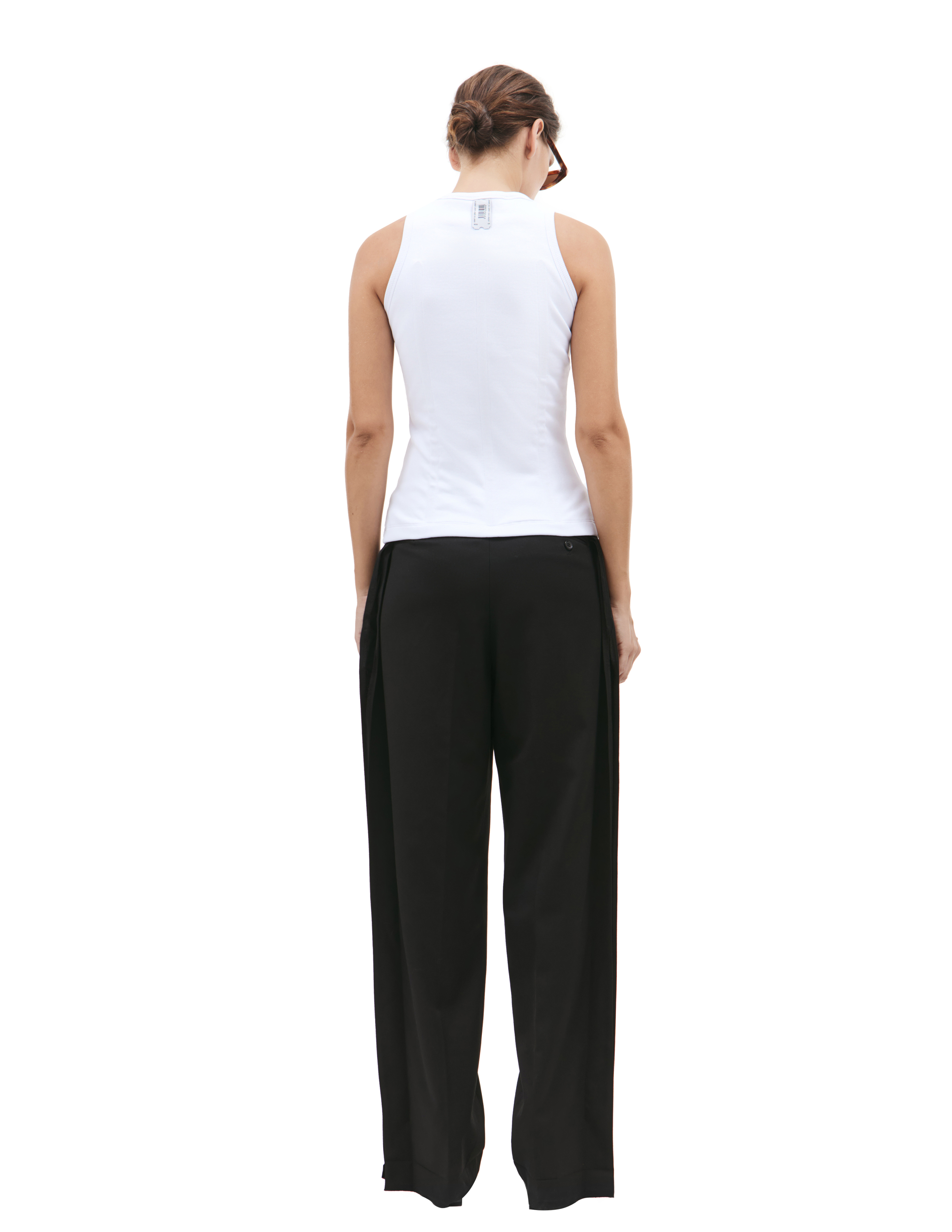 Prototypes White Corset Tank Top In White