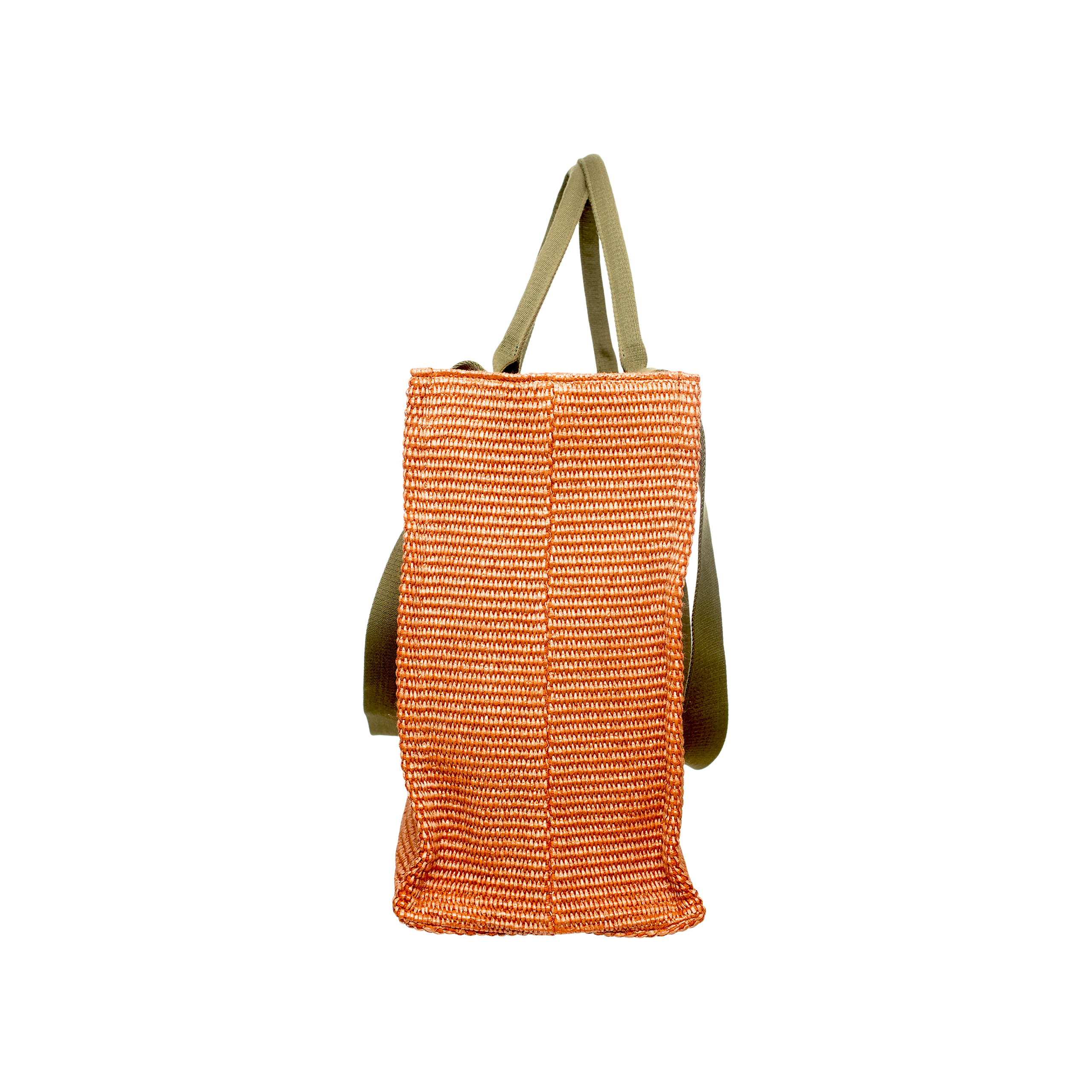 Shop Marni Large Raffia Tote Bag In Orange