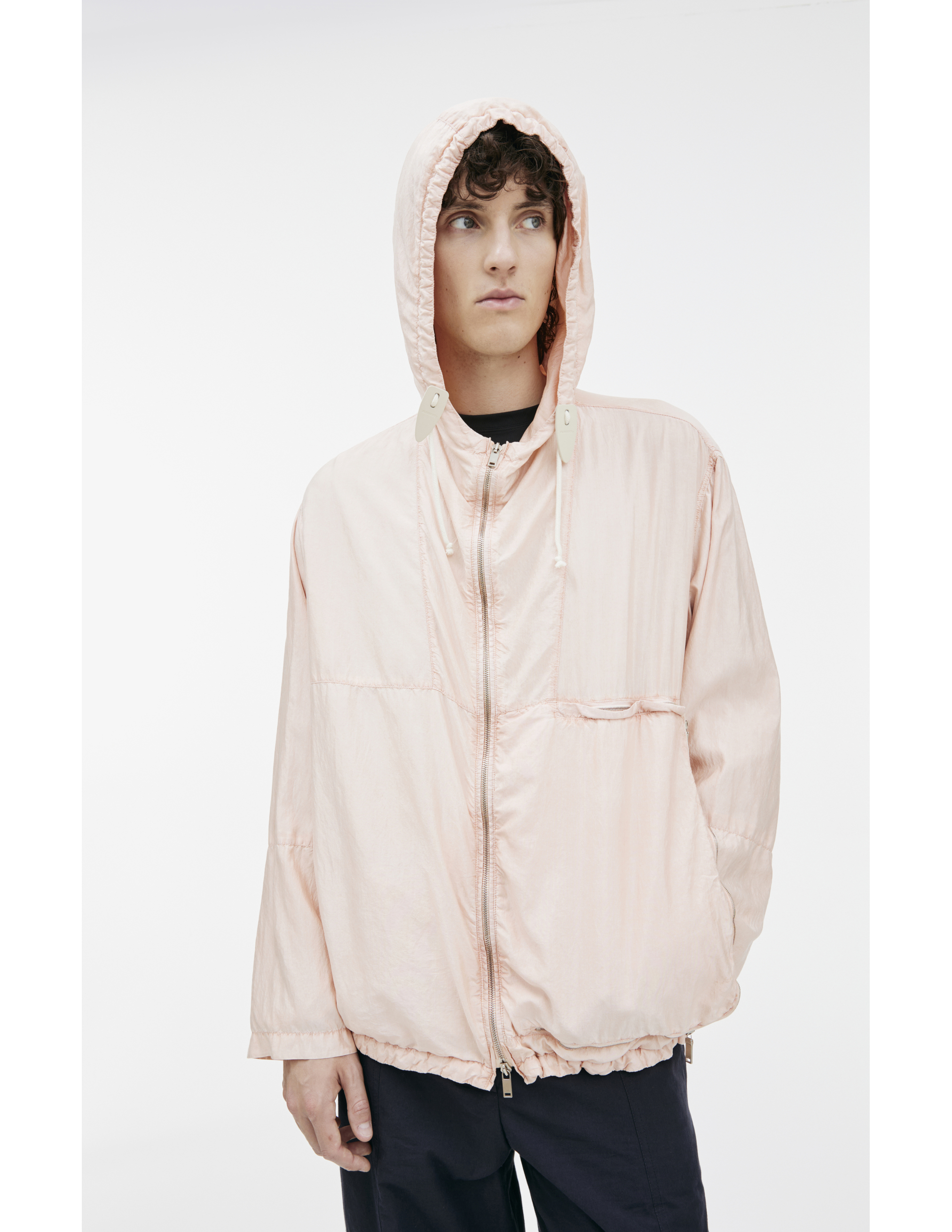 Jil Sander Pink Silk Jacket In Pink