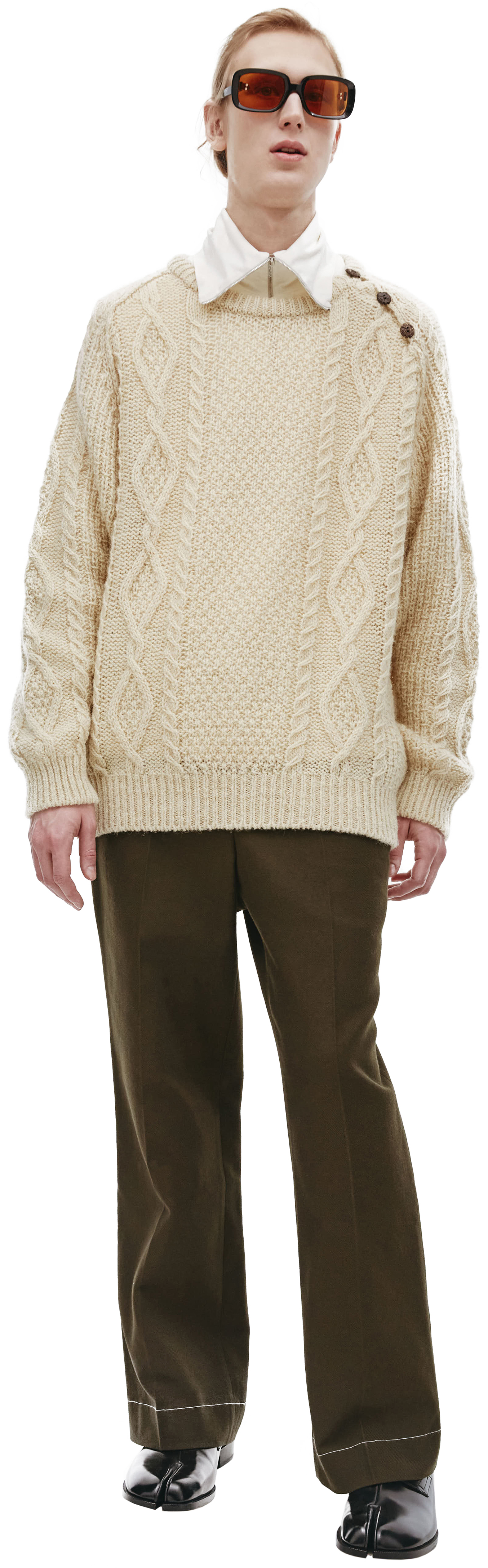 品多く visvim BOLLARD CREW KNIT IVORY size1 basiliomunoz.com