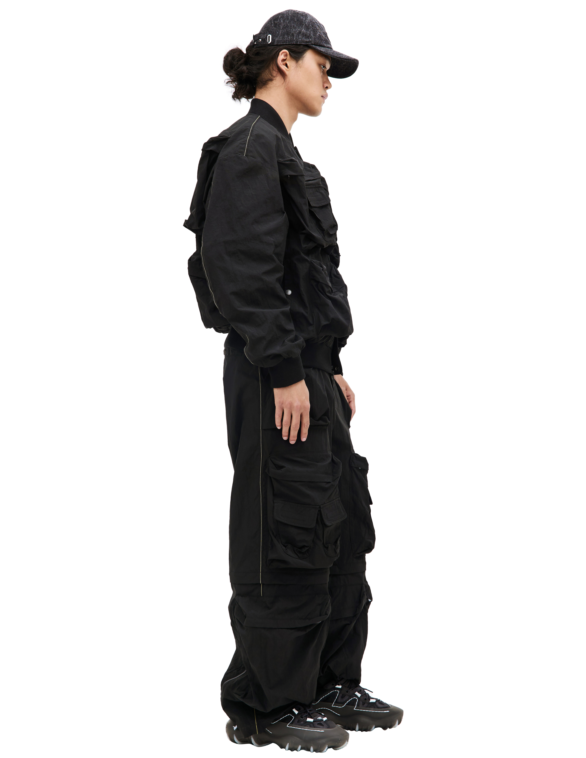 Diesel Black nylon bomber jacket