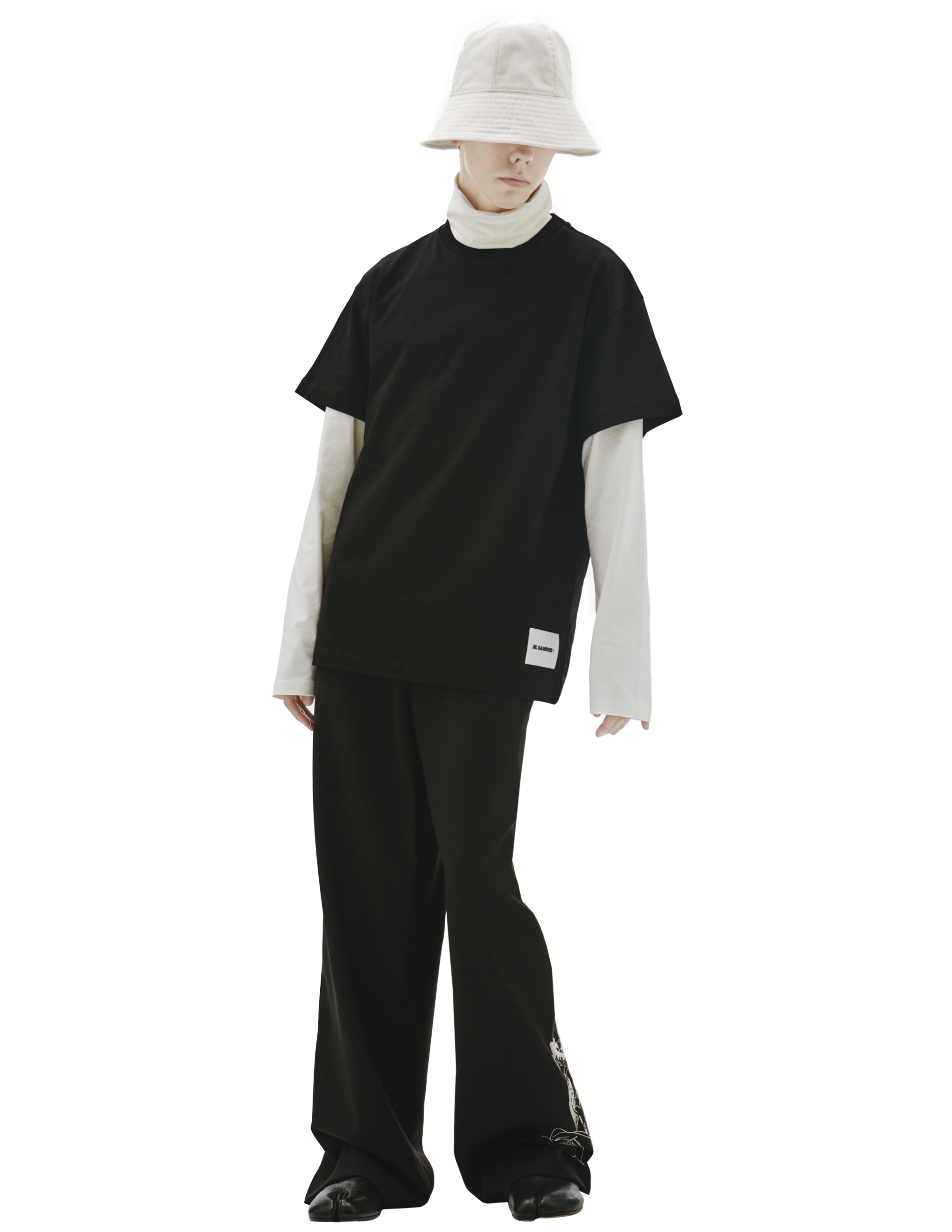 Jil Sander 3-pack T-shirt Set In Black