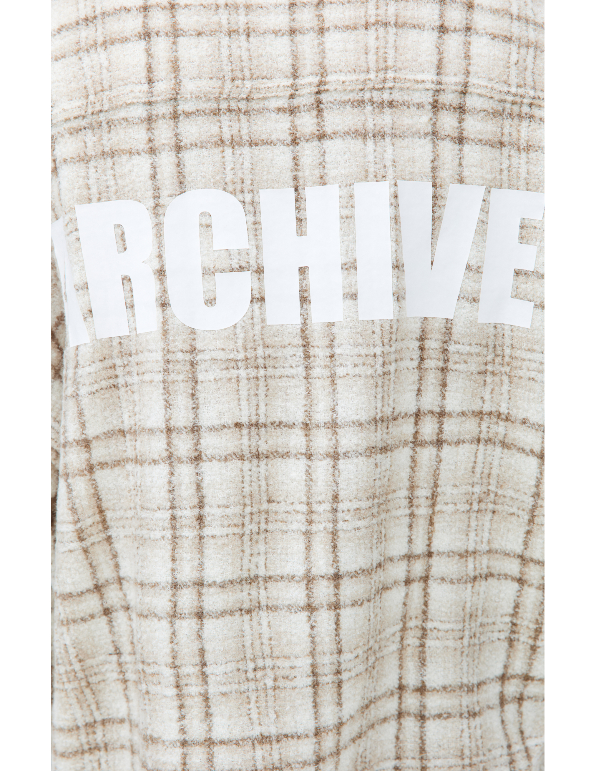 Shop B1archive Checkered Logo Shirt In Beige