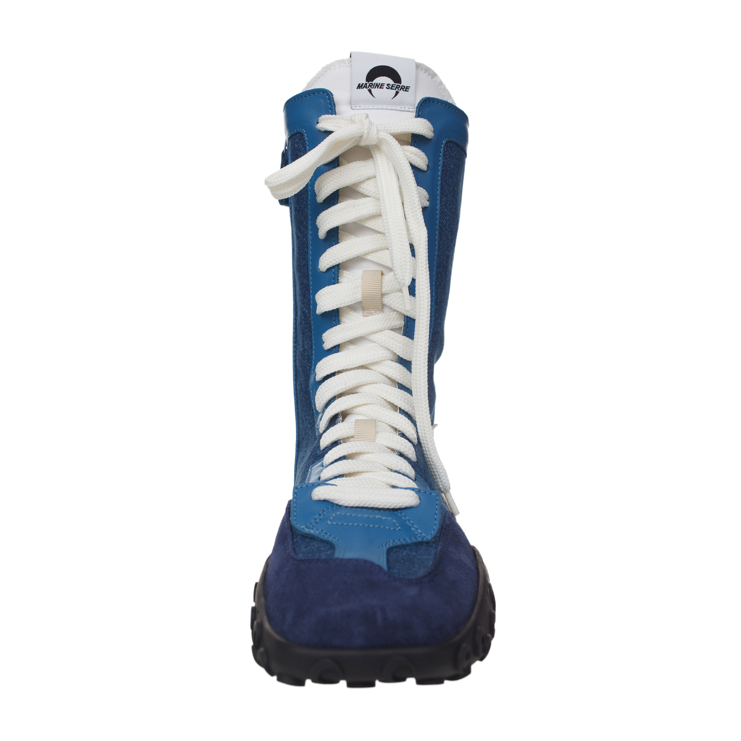 Shop Marine Serre Ms Rise High Sneakers In Blue