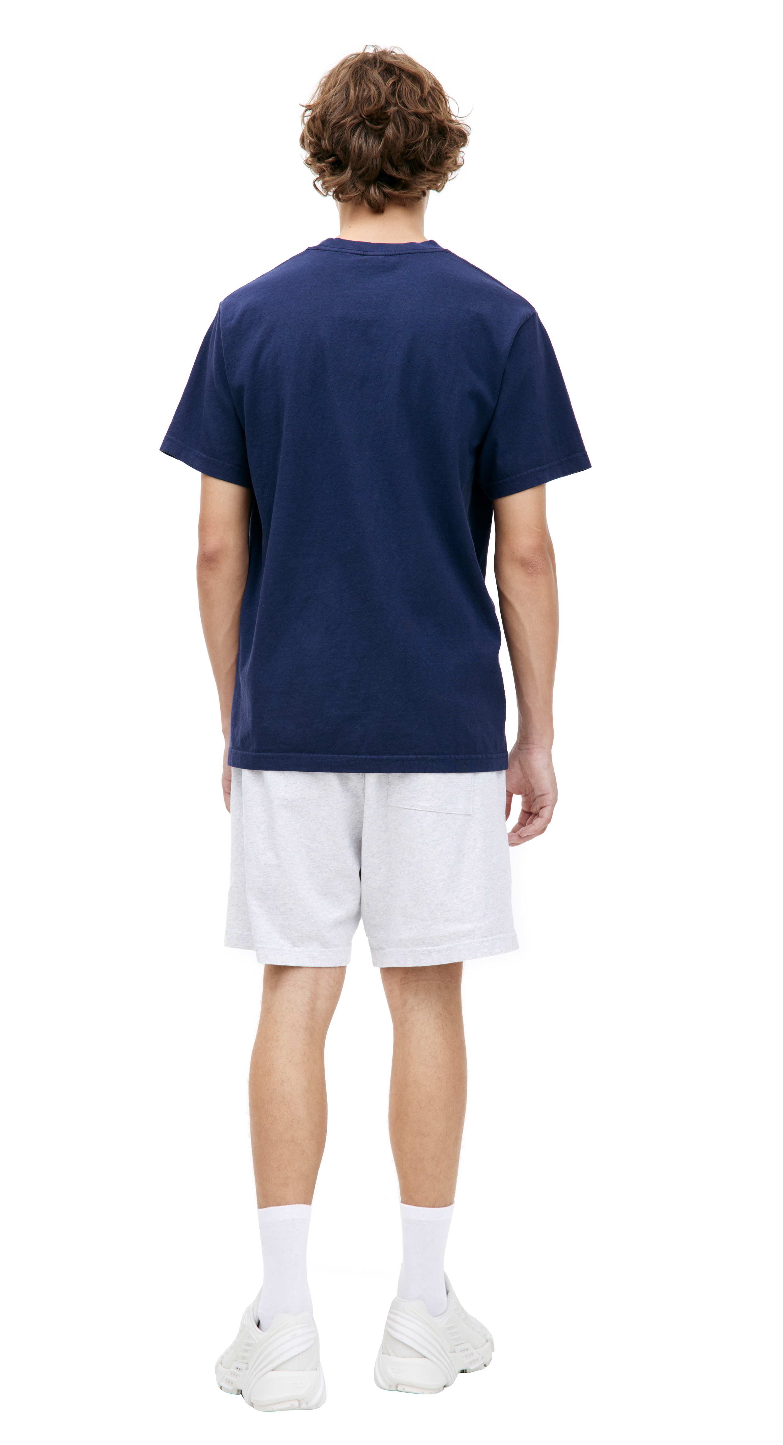 Tシャツ・カットソー RONRON SPORTY 88 STAR SHORT T SHIRT NAVY RR25BST1438NV Star Cotton Knit T-Shirt