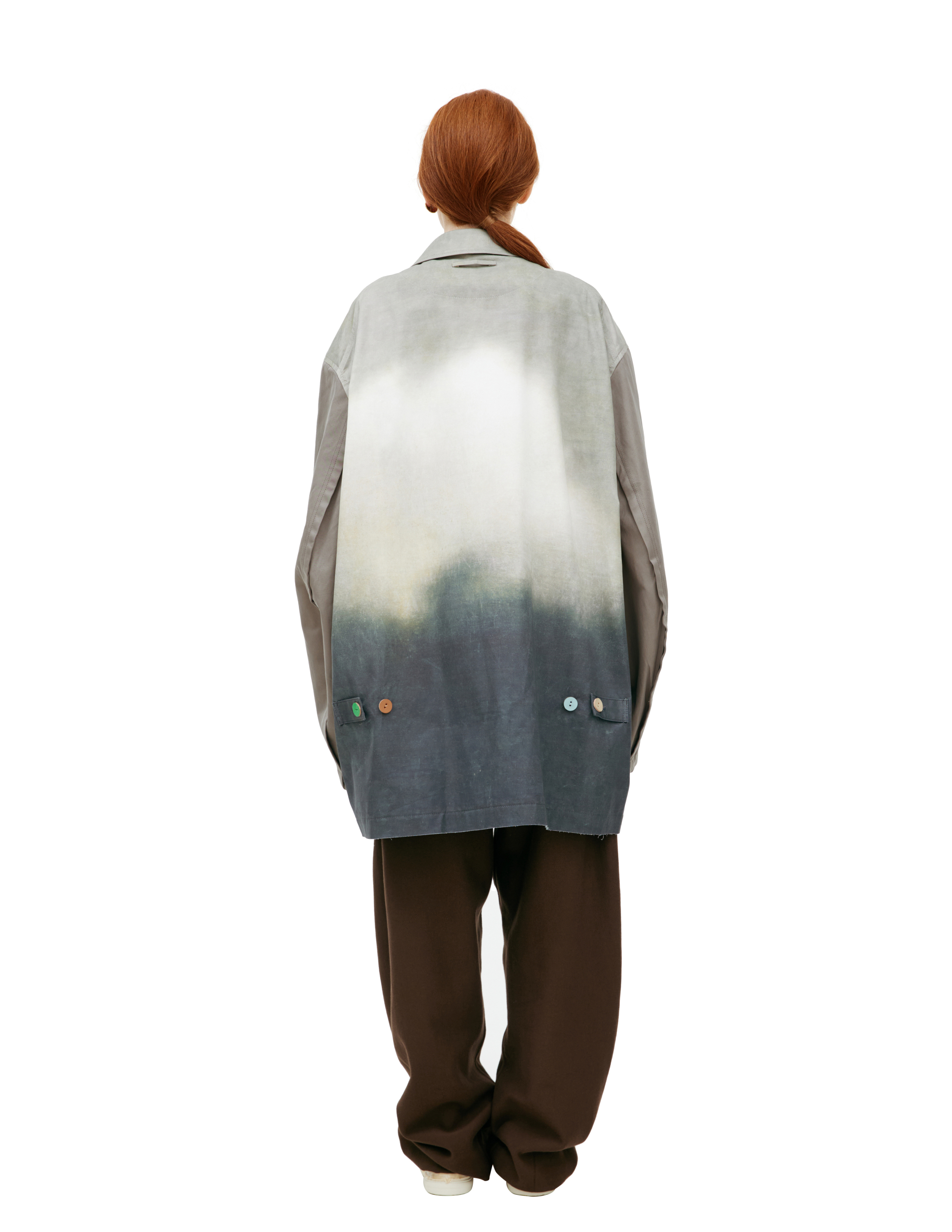 UNDERCOVER COAT WITH CONTRASTING BUTTONS