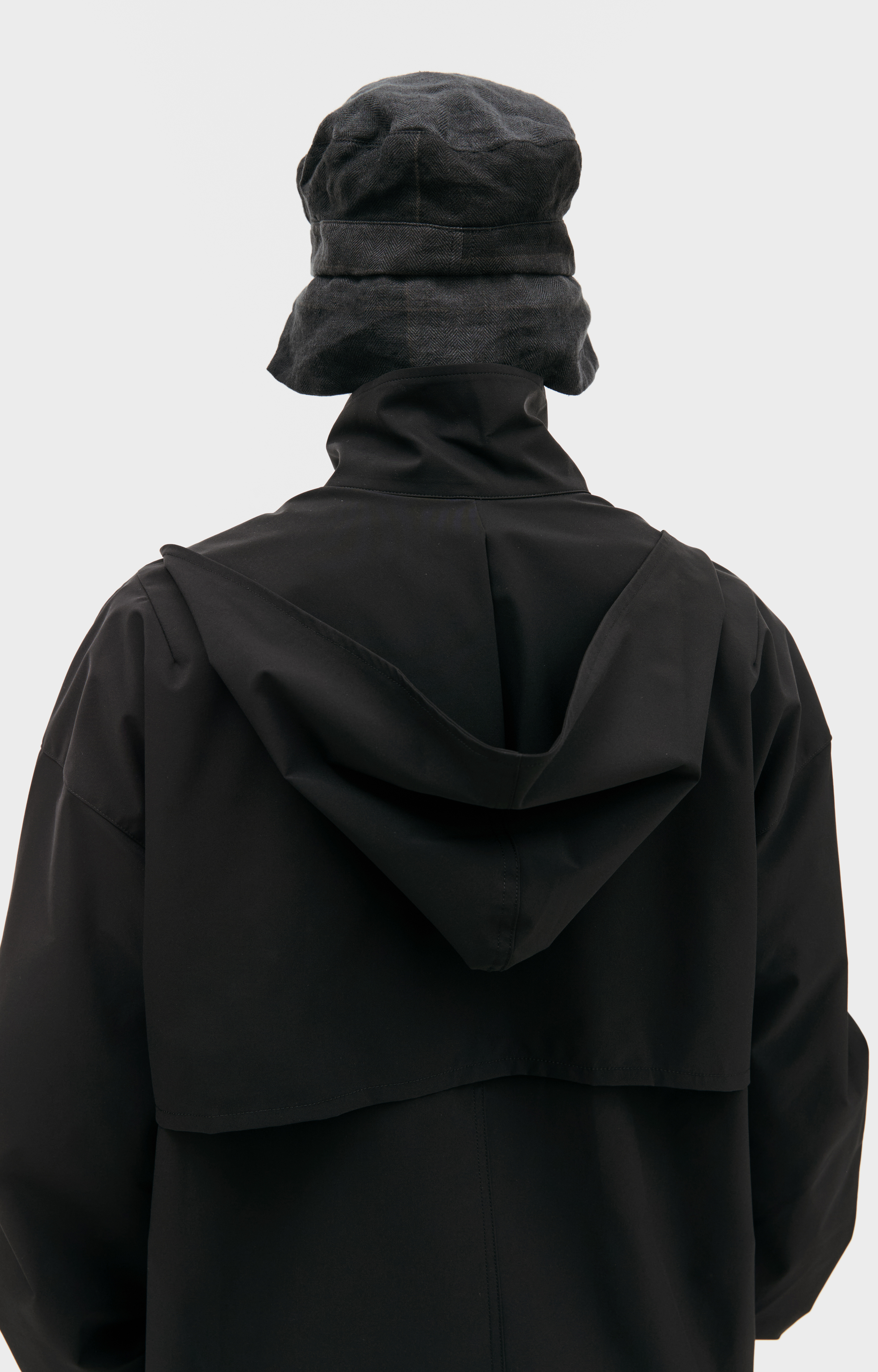 ジャケット・アウター The Viridi-anne see-through mesh coat Buy The Viridi-Anne men black water-repellent hooded jacket for