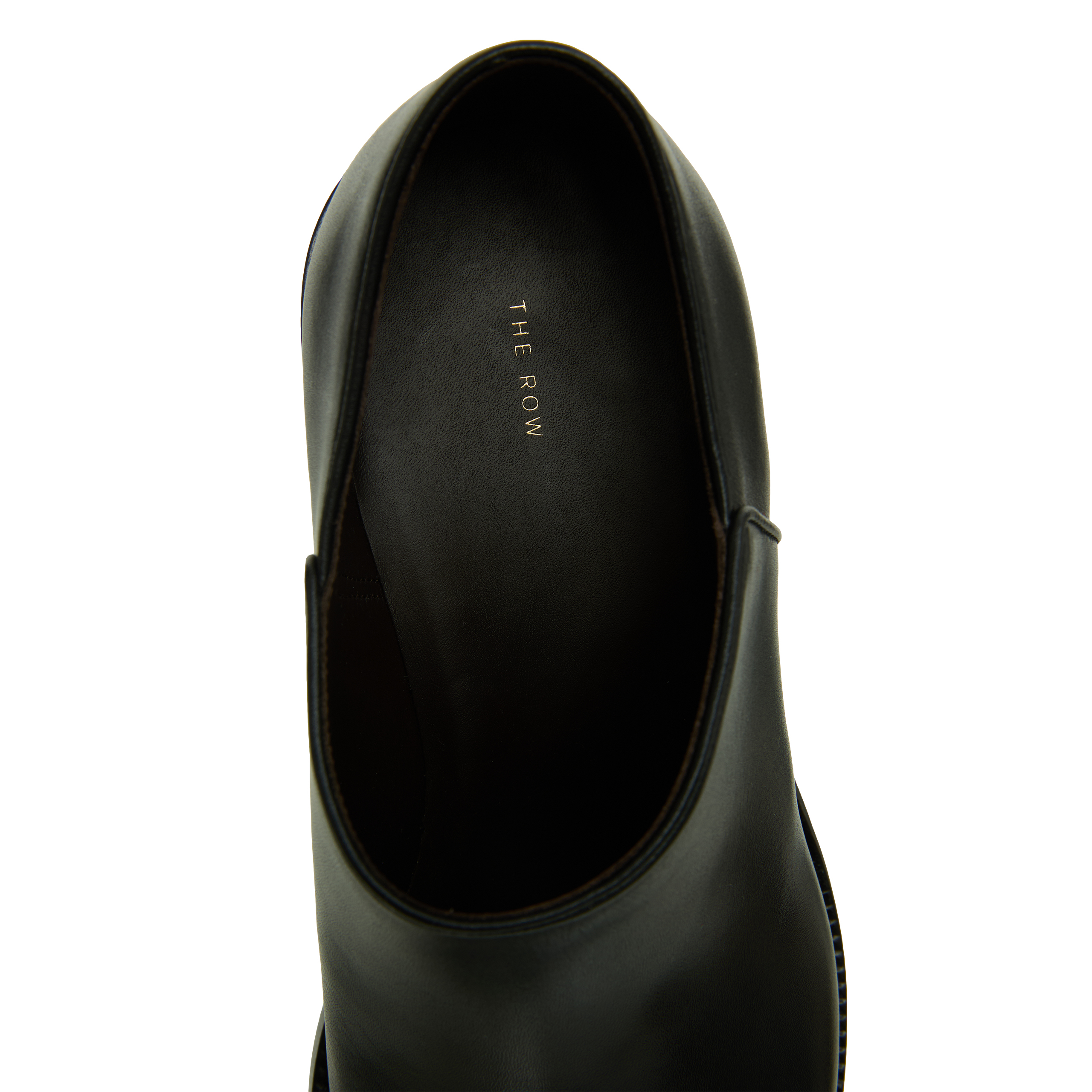 The Row Nobilis Leather Derby Shoes In Black