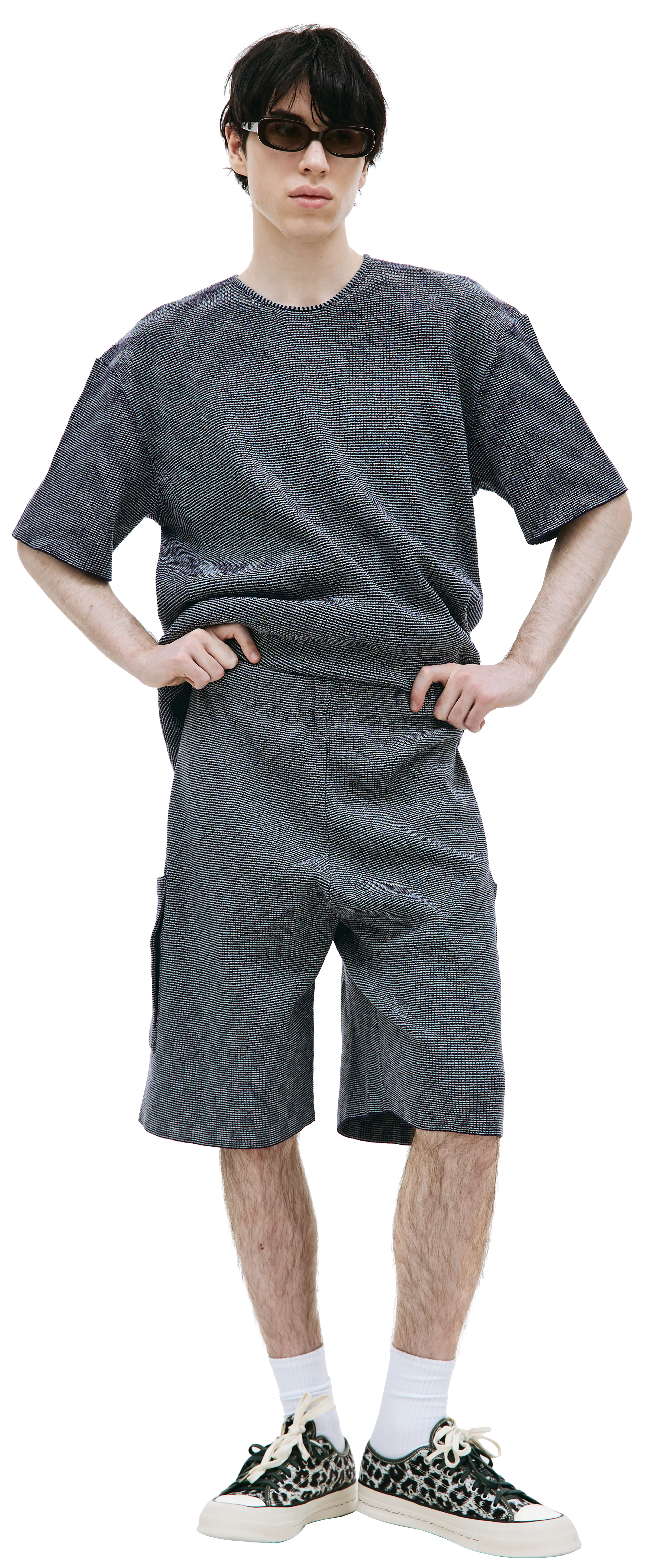 isa boulder ニットポロ ISA BOULDER stretch top RS24WTP02 rock silver