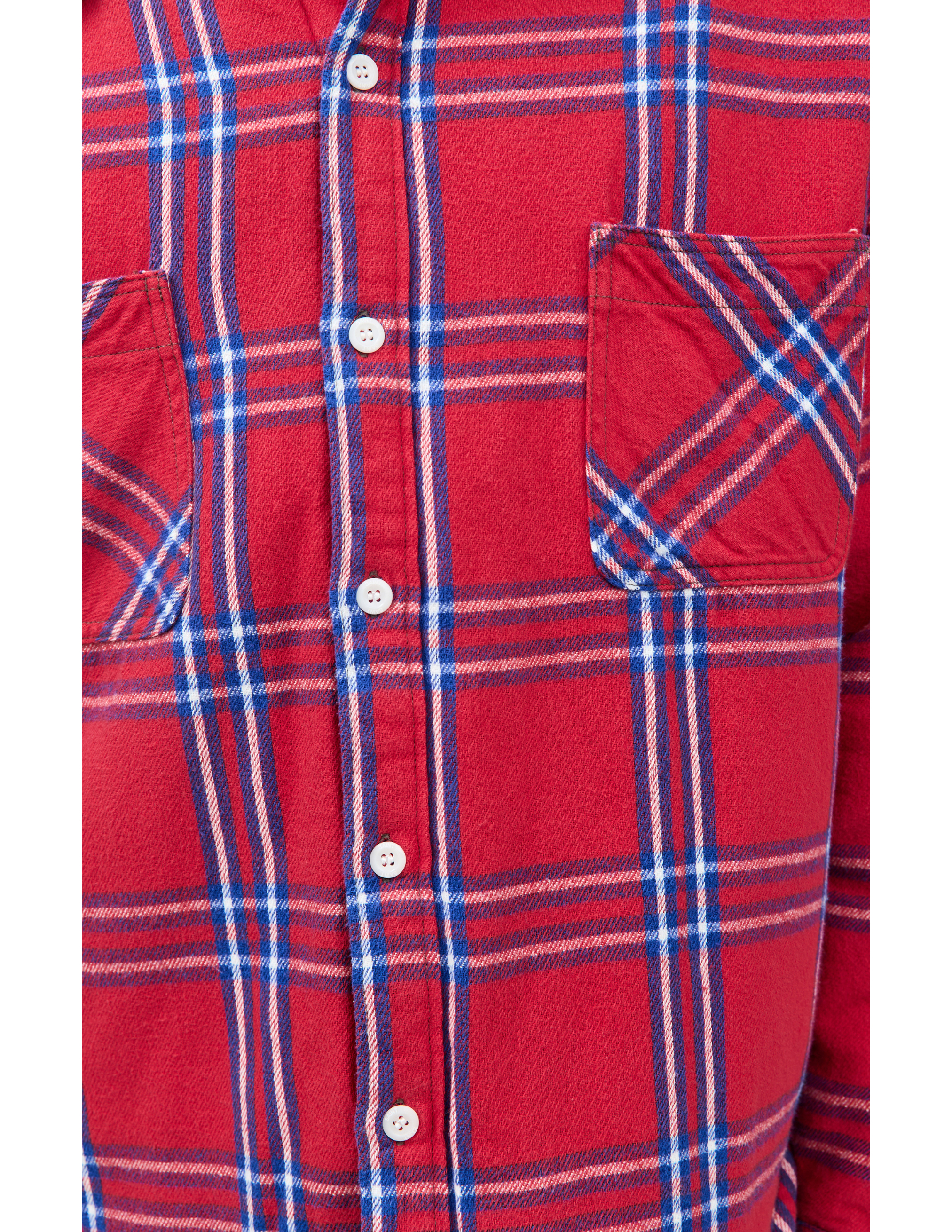 Saint Mxxxxxx Hooded Plaid Shirt In Red
