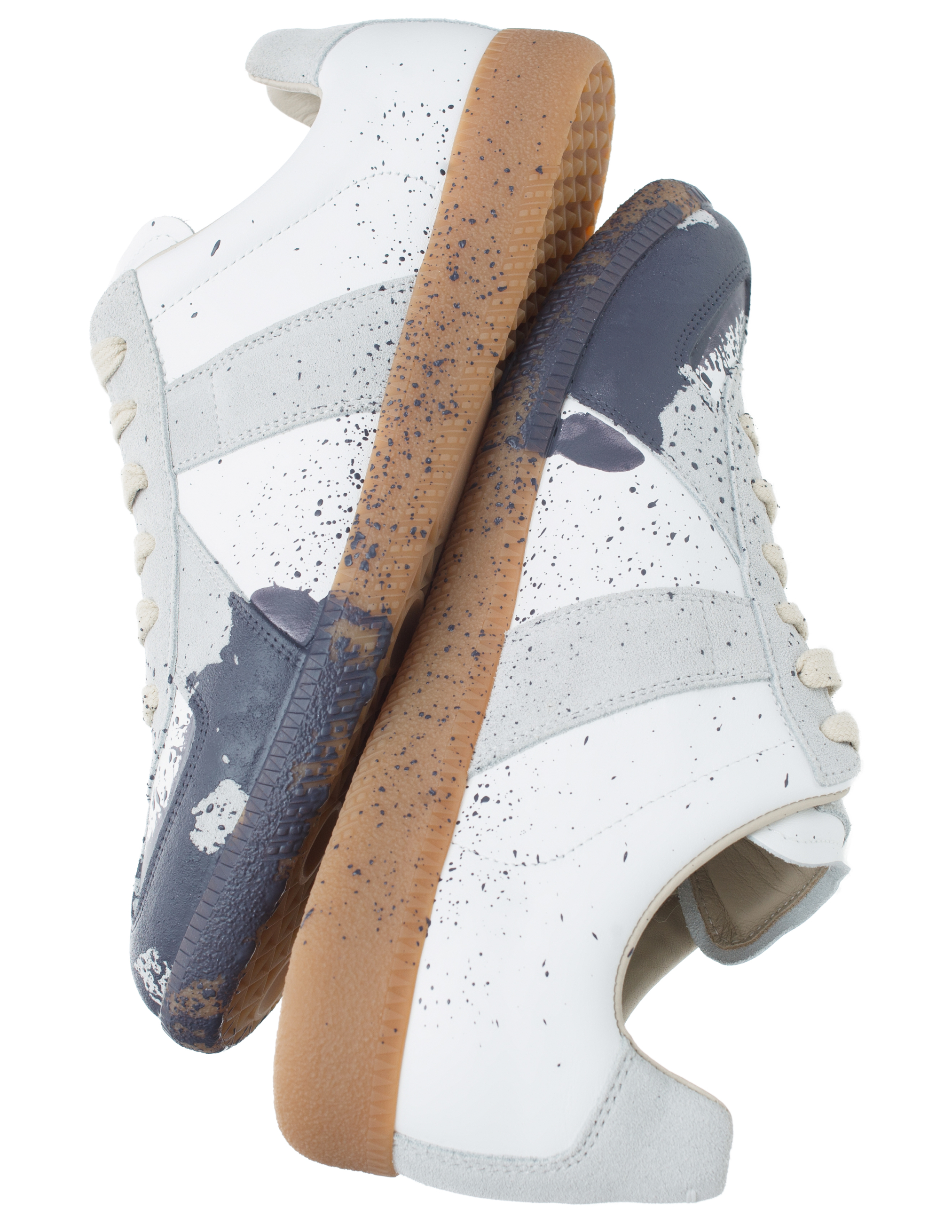 Shop Maison Margiela Color Splash Replica Sneakers In White