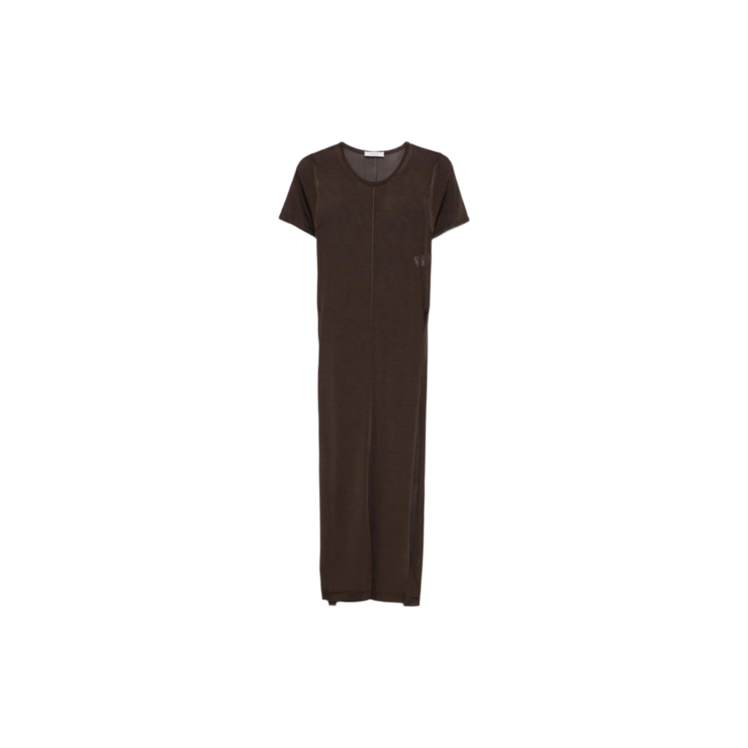 Lemaire Column Dress With Slits In Animal Print