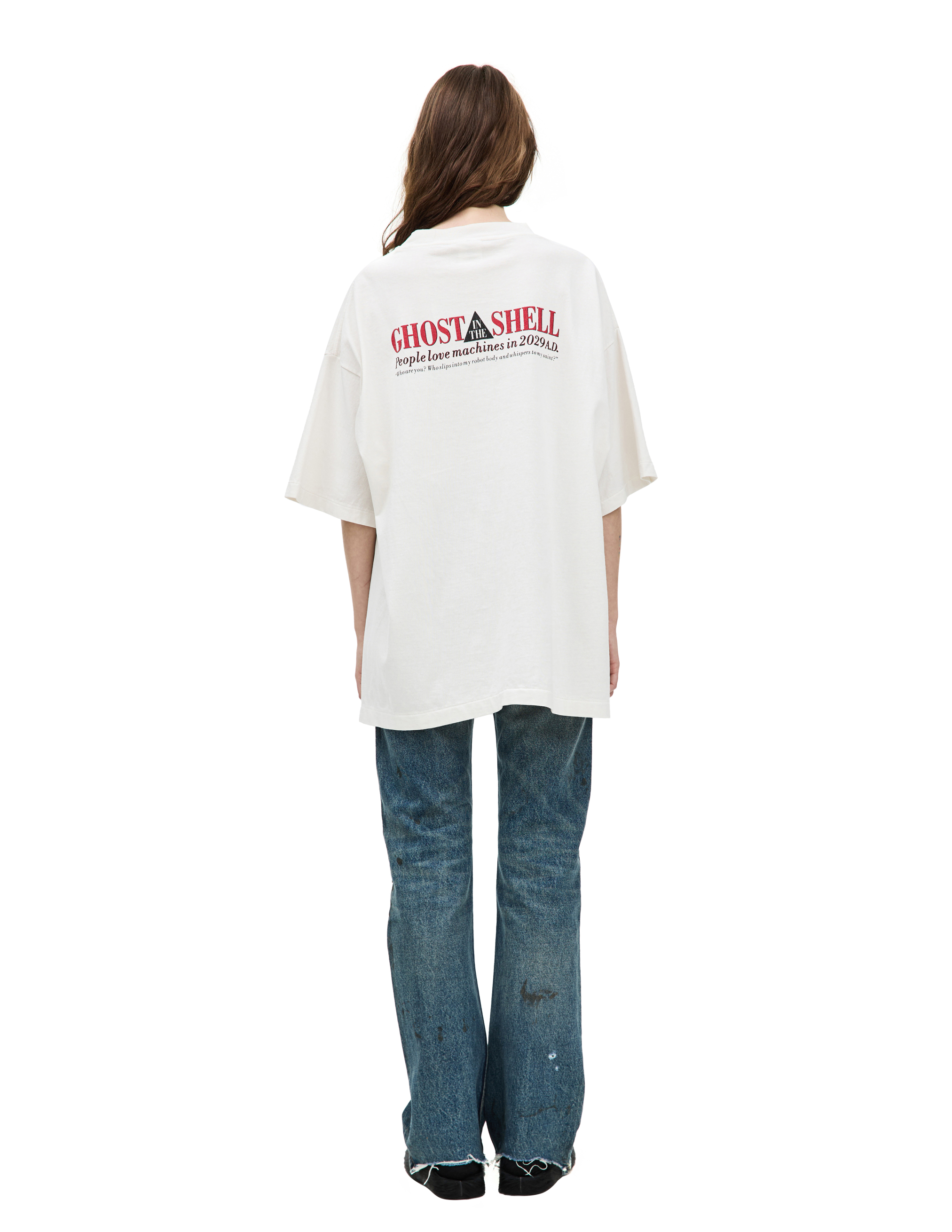 Saint Mxxxxxx X Ghost In The Shell T-shirt In White