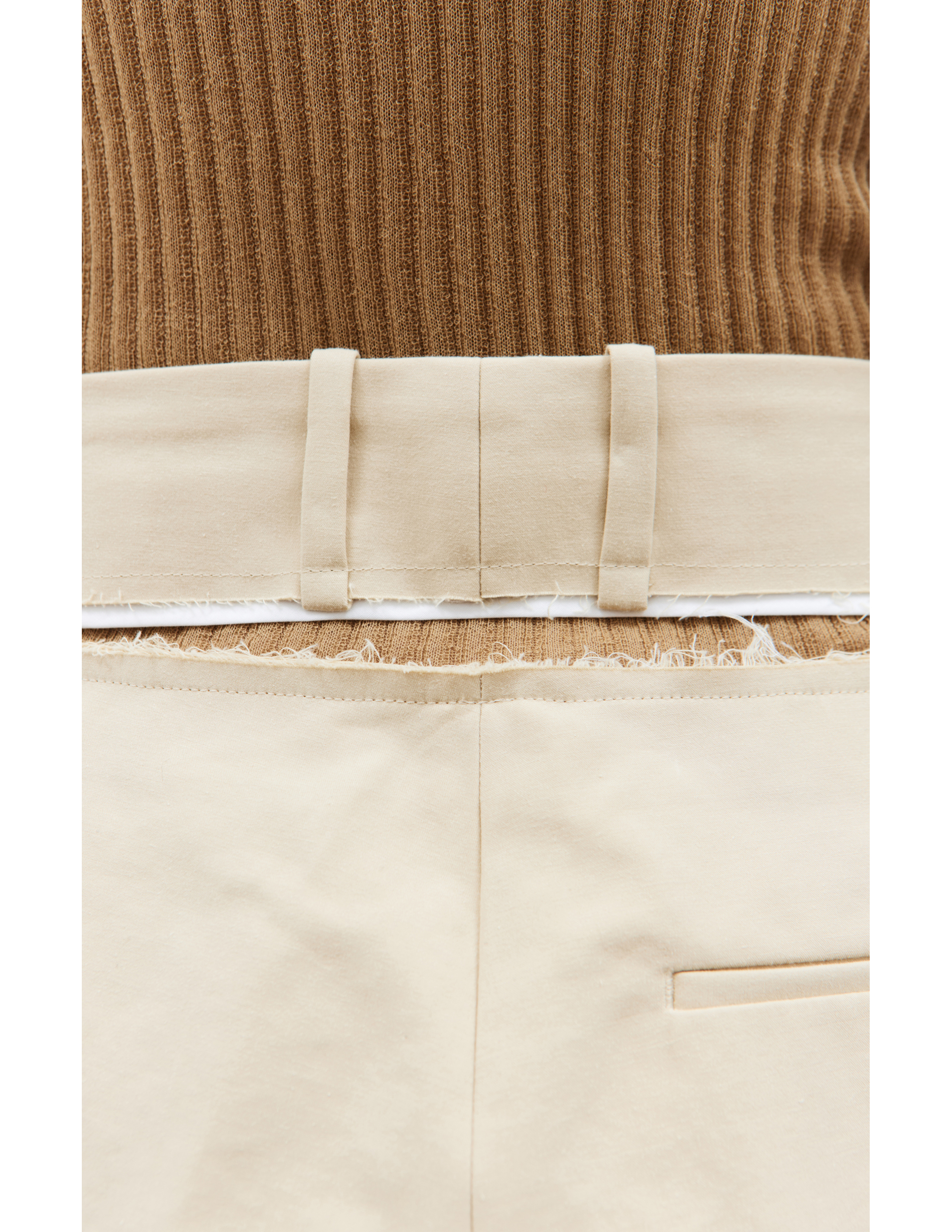 Shop Quira Wide Leg Trousers In Beige