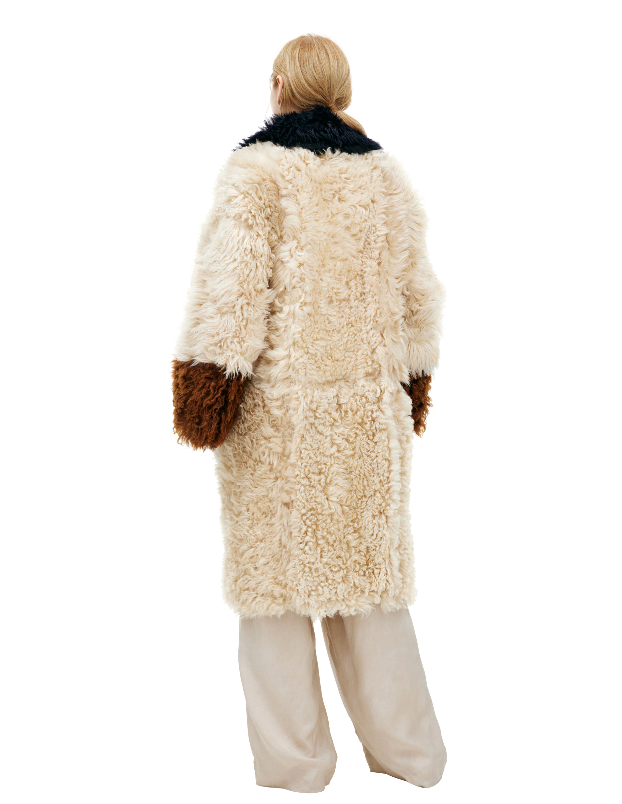 Marni Combination Coat In Beige