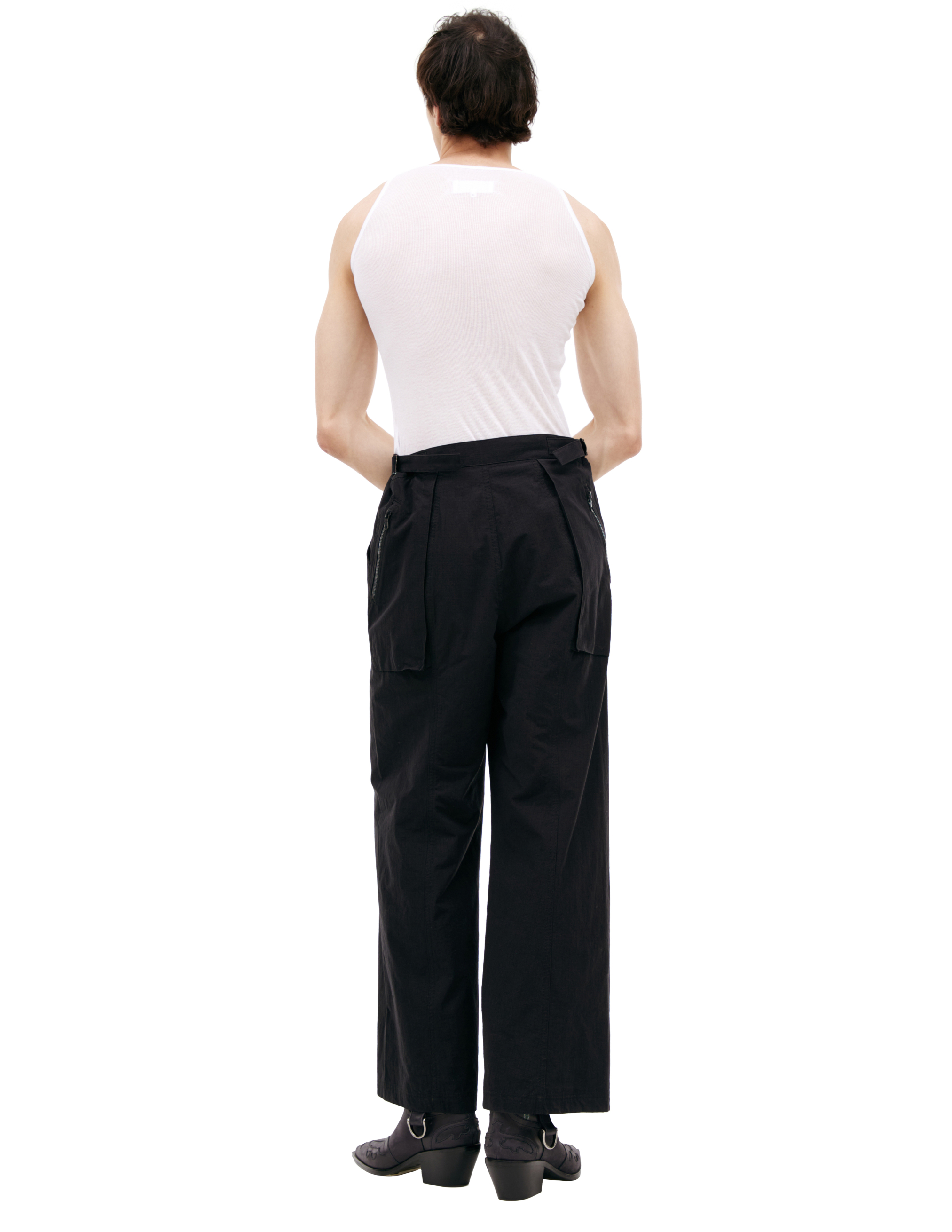 The Viridi-anne Trousers With Patch Pockets In Black