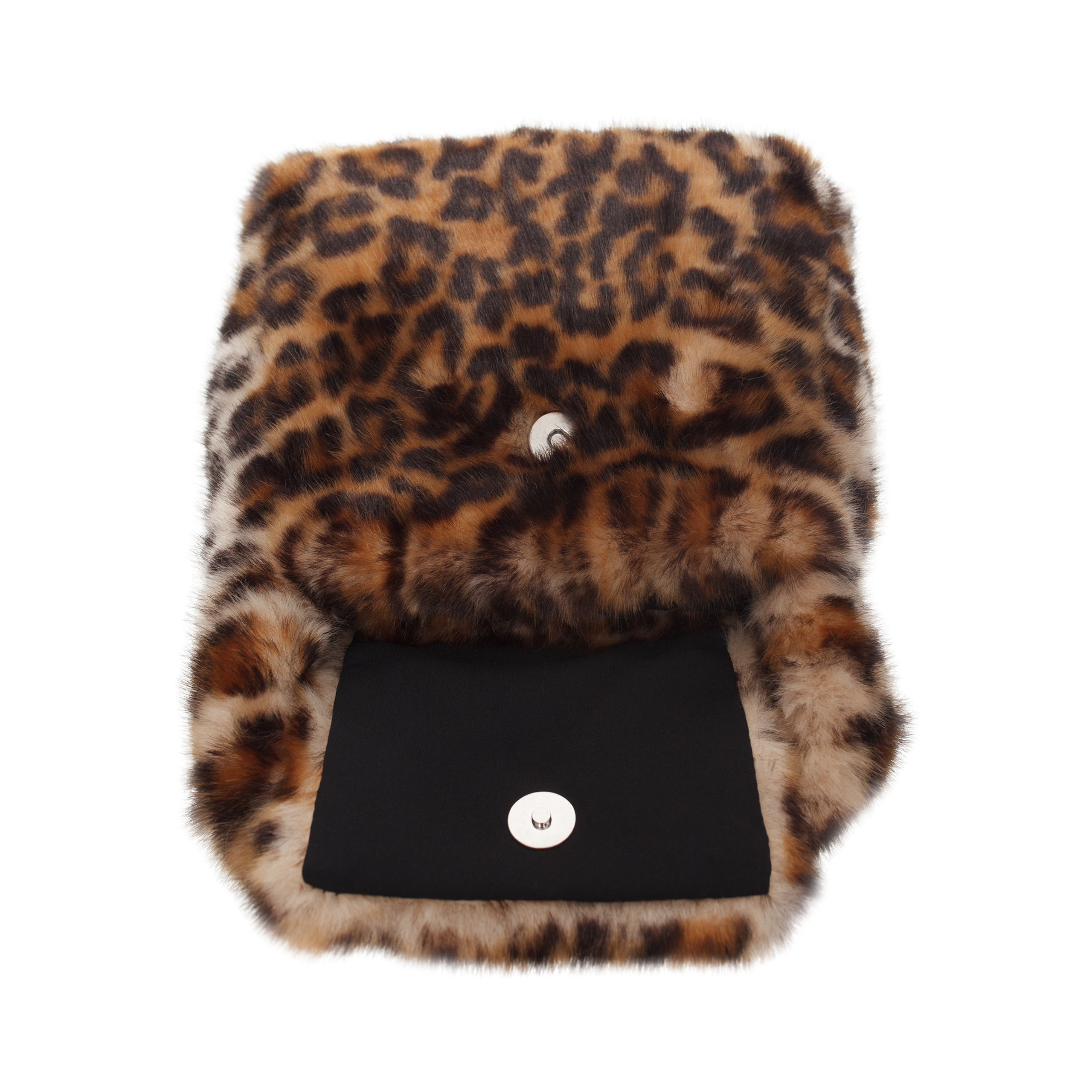 Shop Blumarine Leopard-print Faux-fur Shoulder Bag In Brown