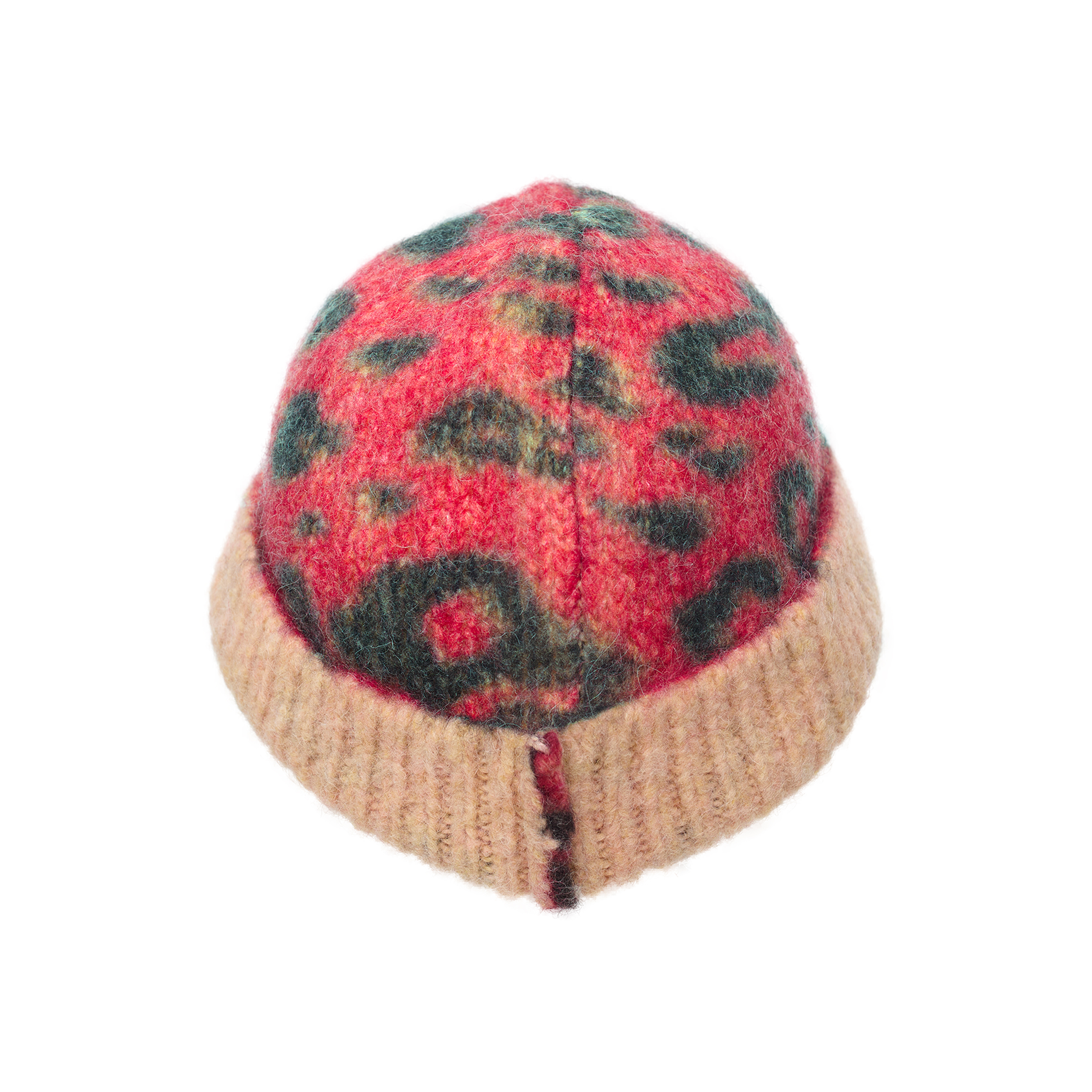 Buy Dries Van Noten men red animalistic print beanie for $210