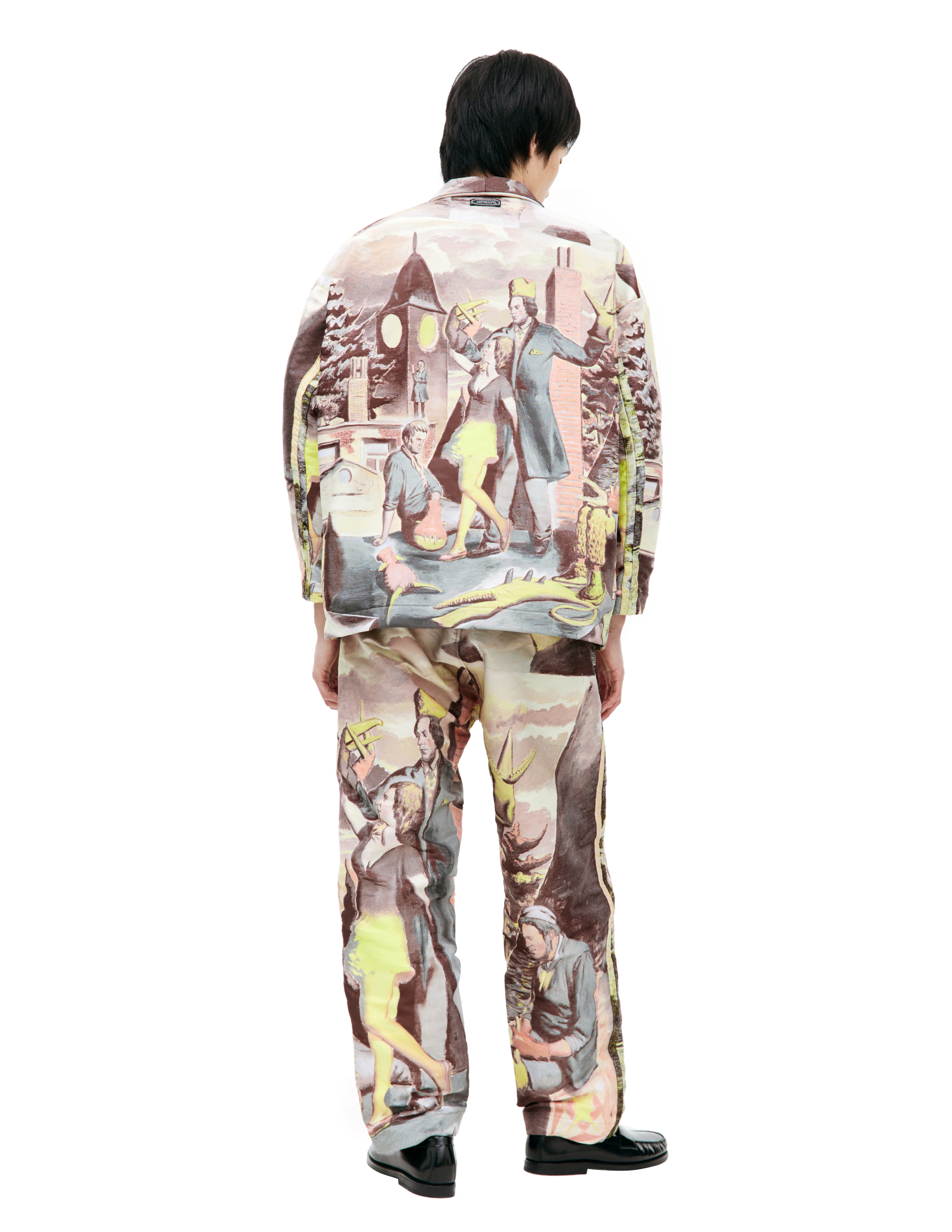 Shop Undercover Neo Rauch Painting Blazer In Multicolor