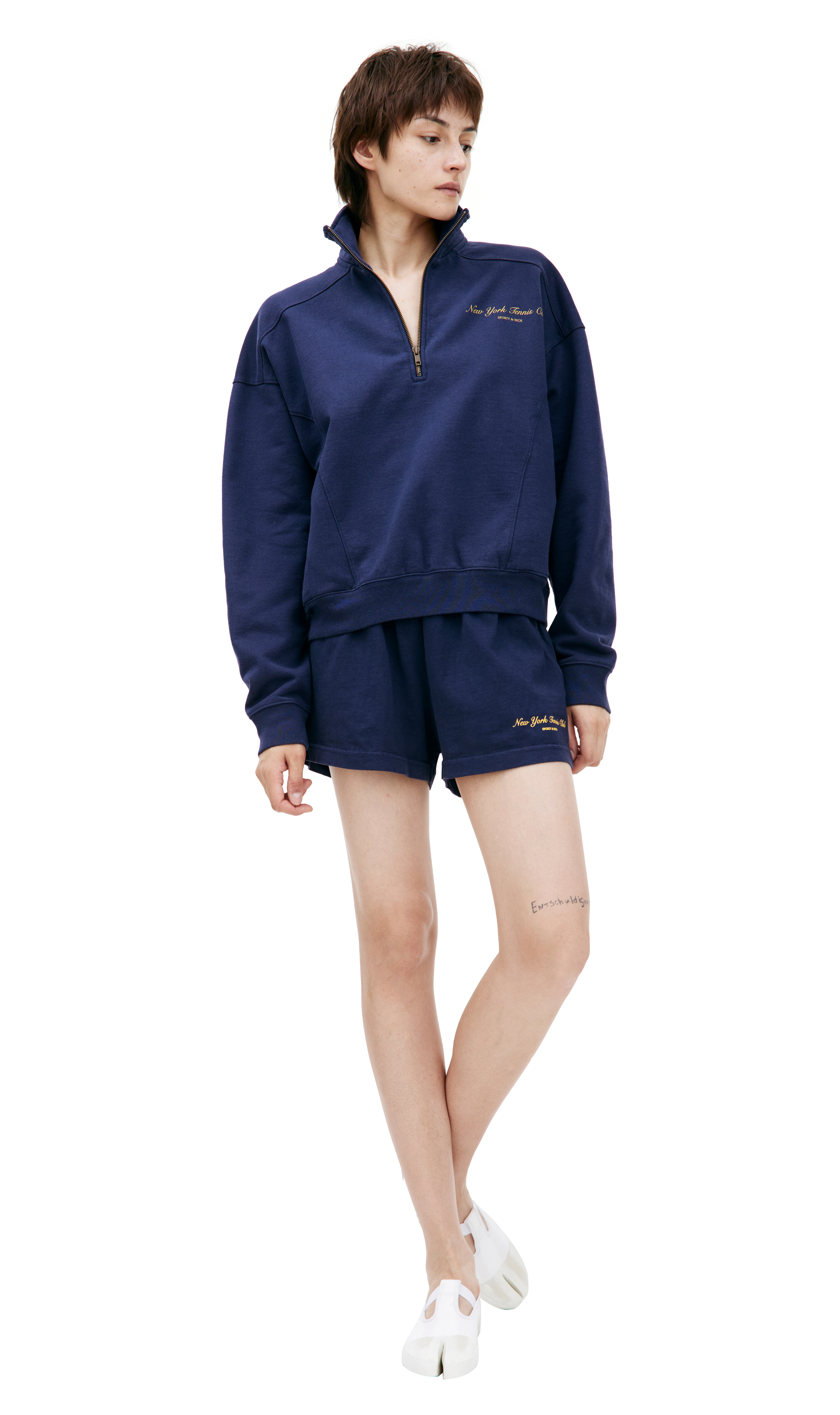 Store SPORTY & RICH NAVY BLUE HOODIE SIZE LARGE