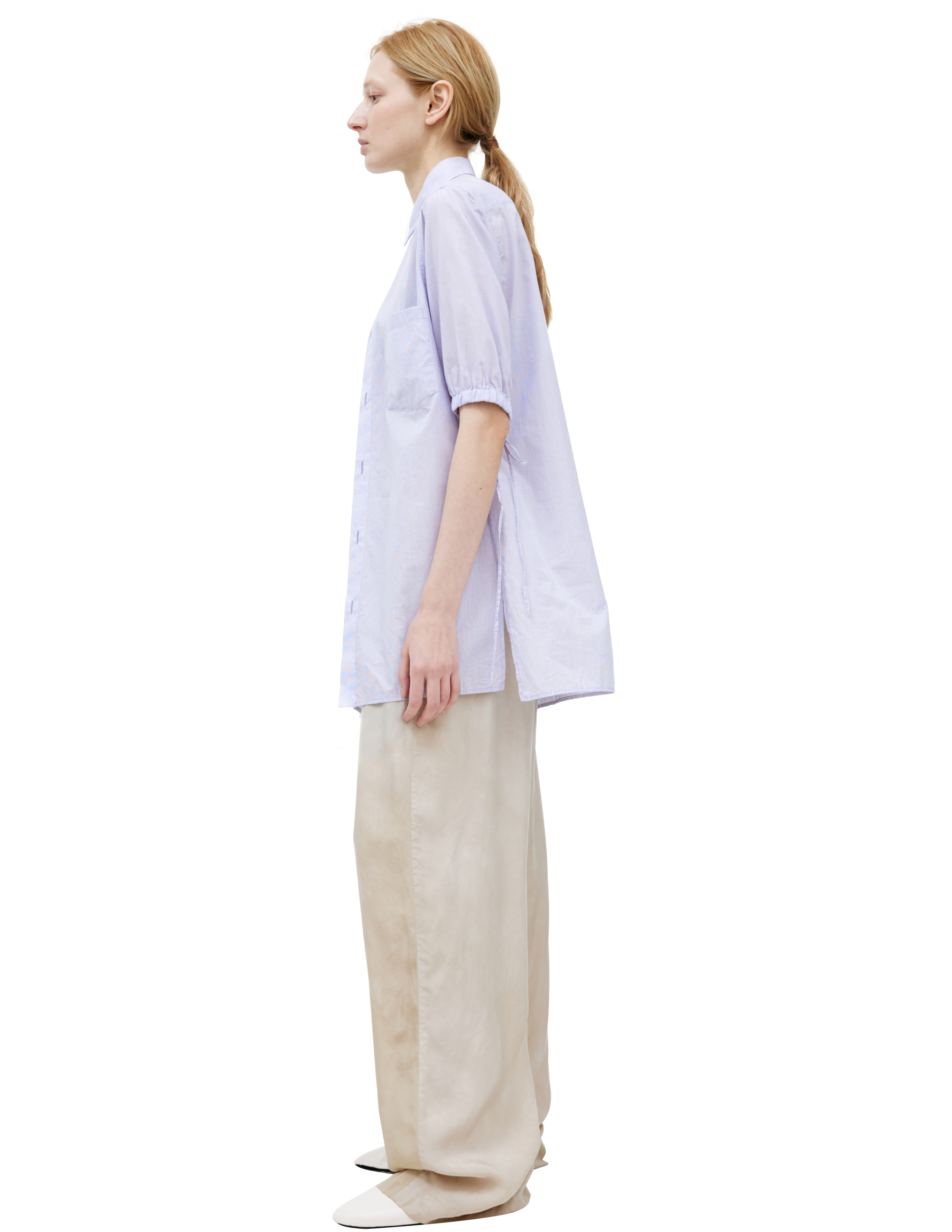 Y's Double-layer Shirt In Blue