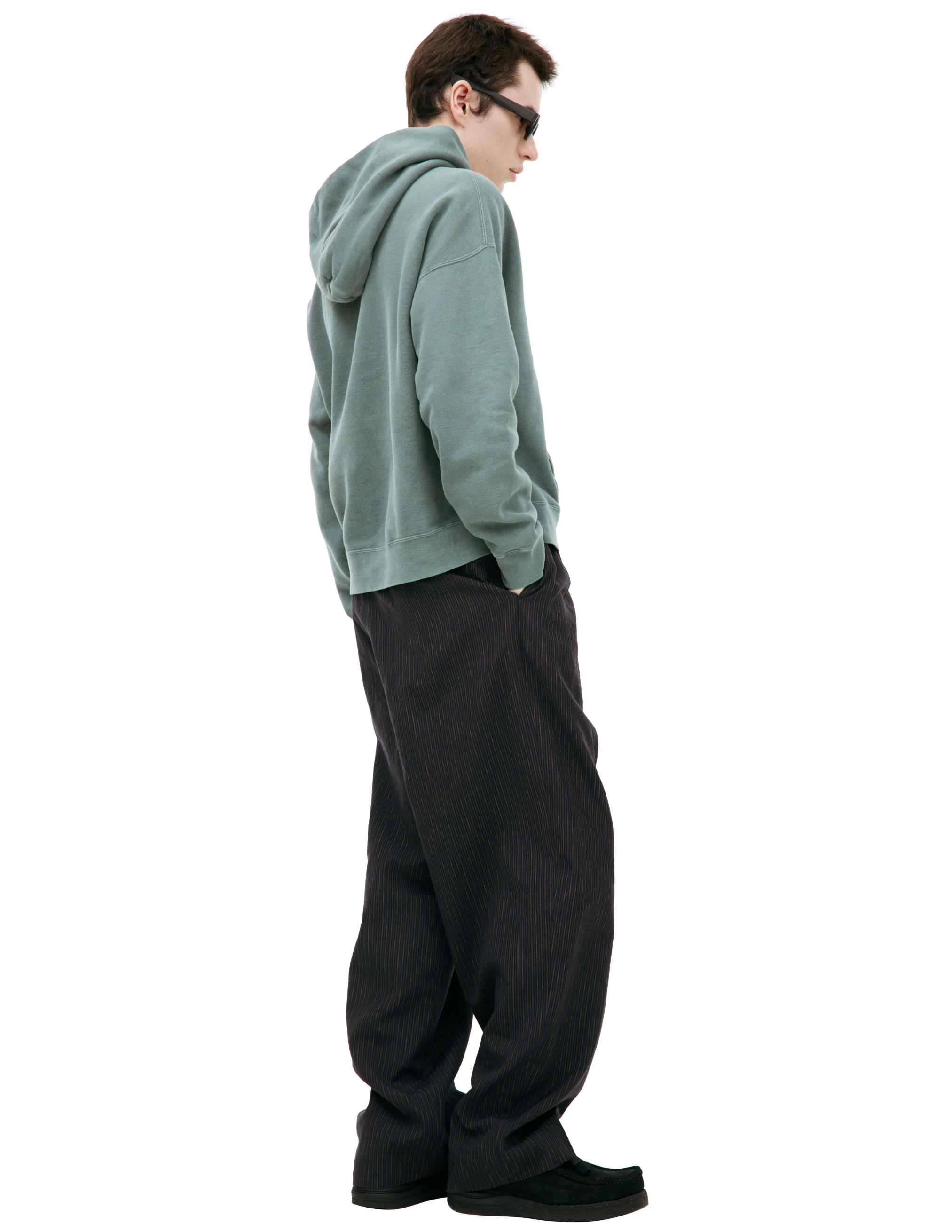 Visvim Basic Cotton Hoodie In Green