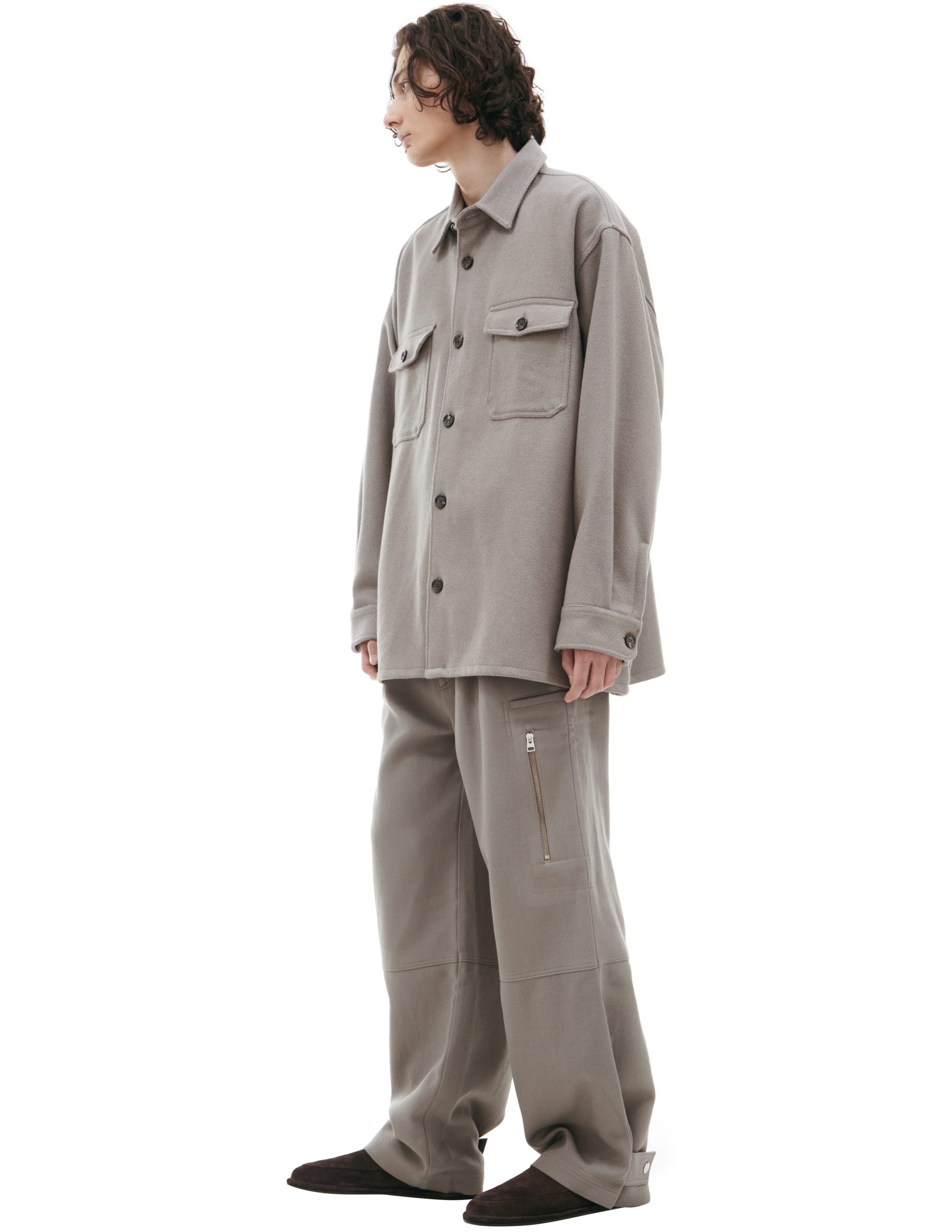 Ami Alexandre Mattiussi Shirt With Patch Pockets In Beige