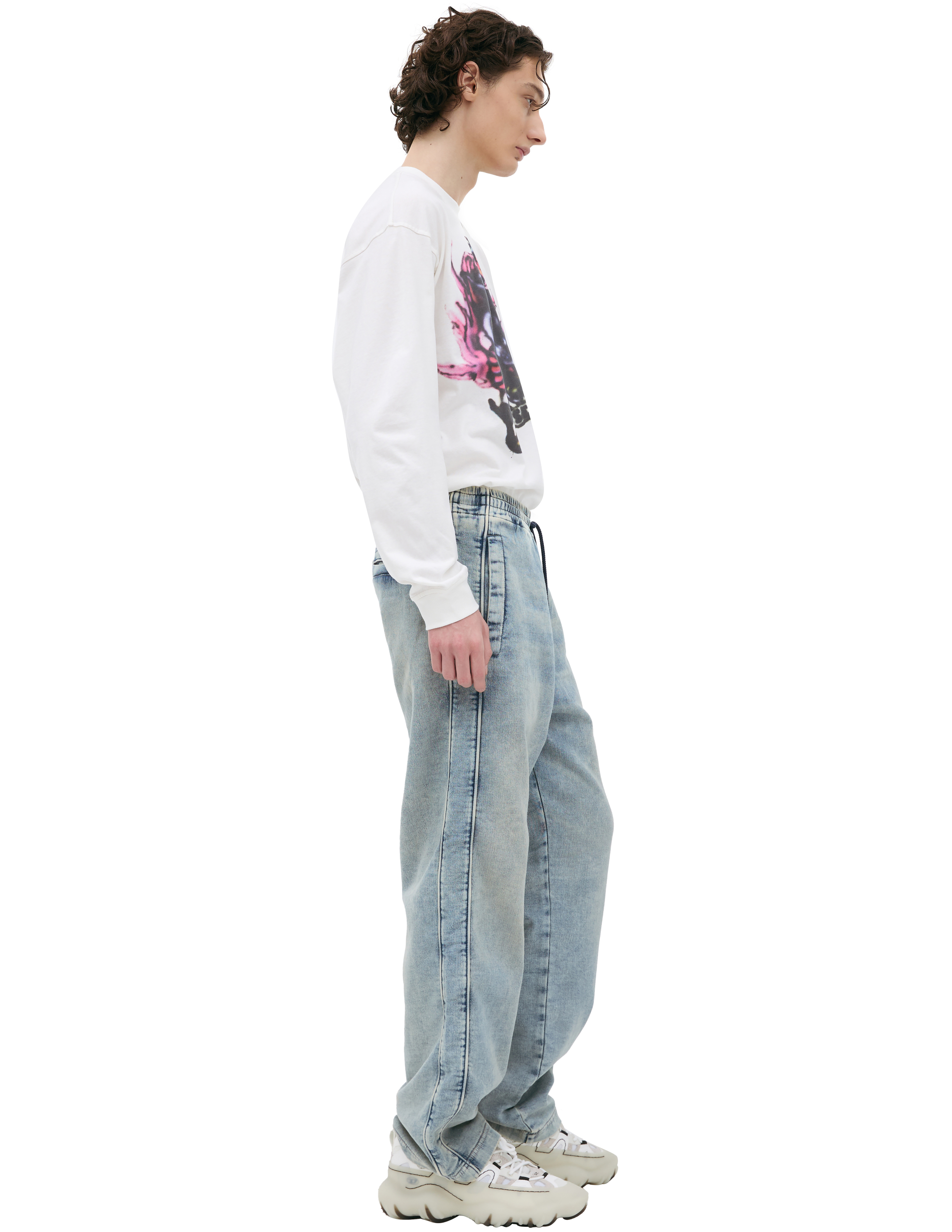 DIESEL LOGO STRAIGHT JEANS