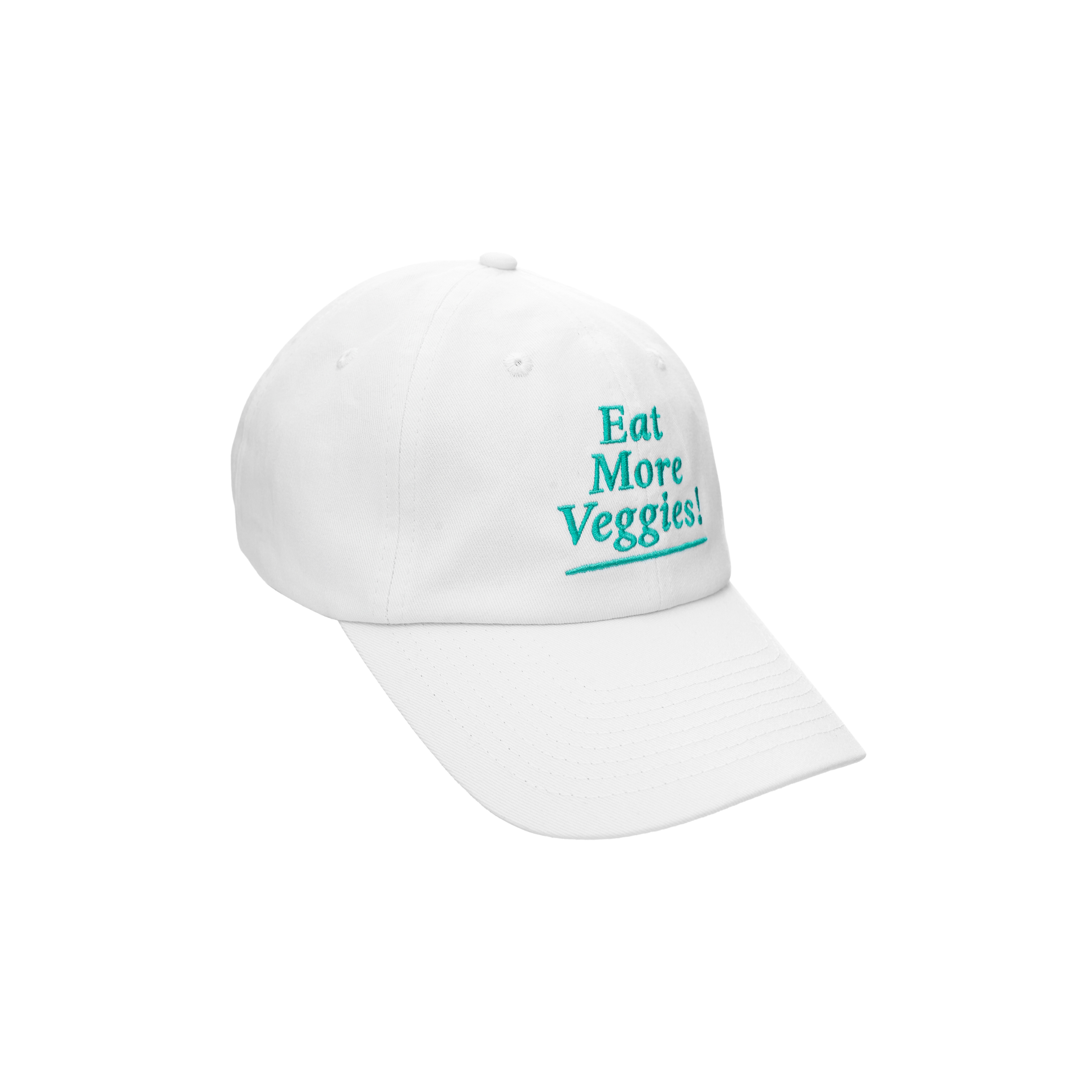 Shop Sporty And Rich 'eat More Veggies' Embroidered Cap In White