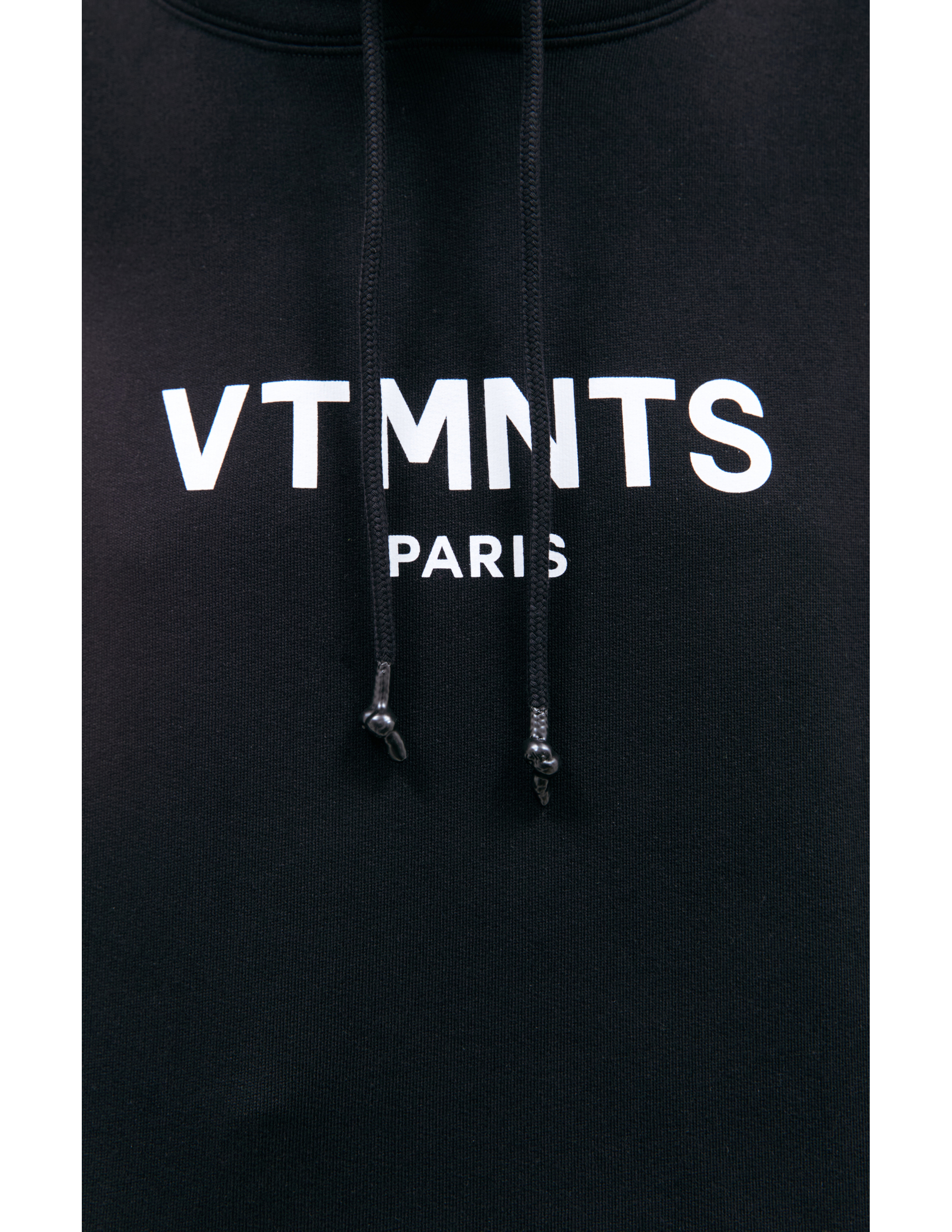 Shop Vtmnts Black Printed Hoodie