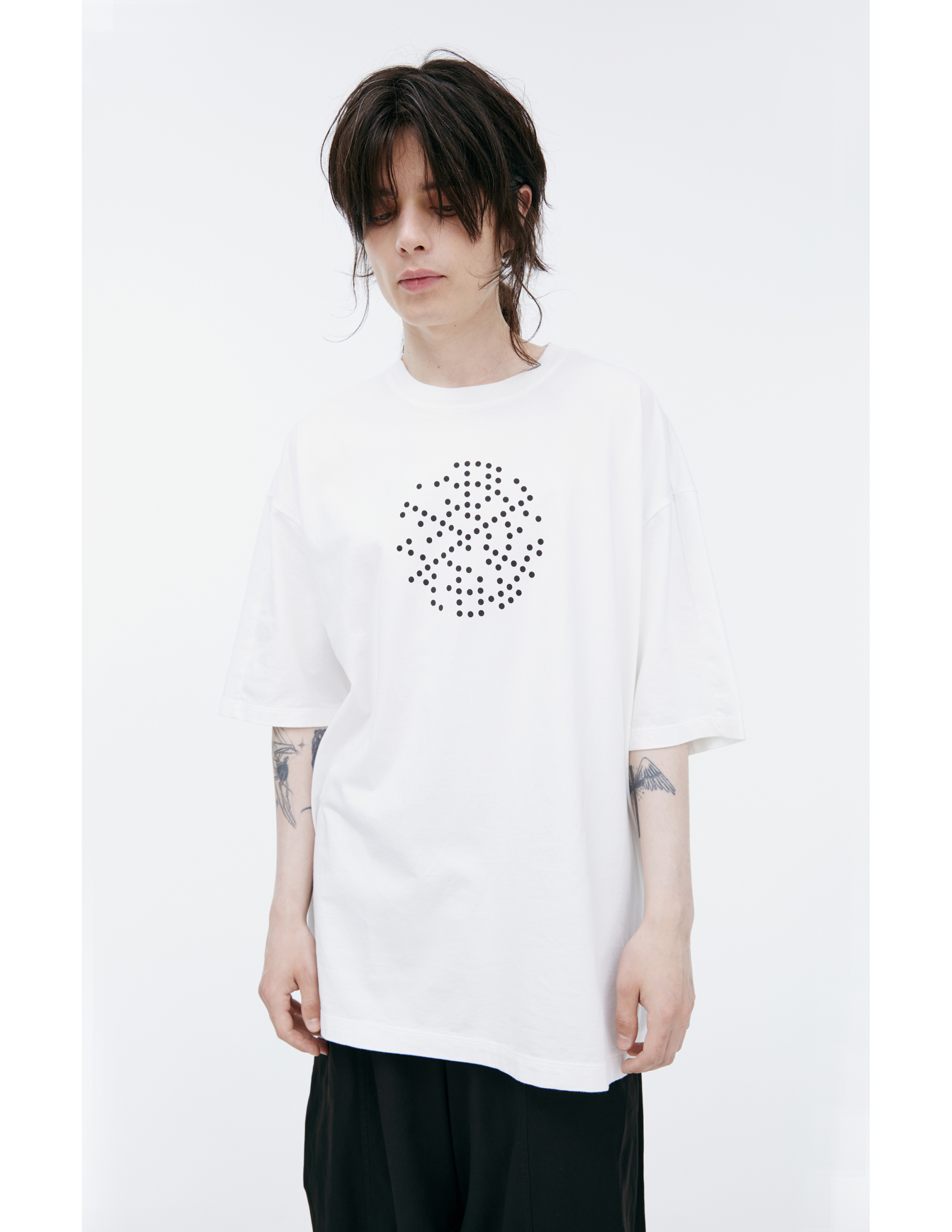 The Viridi-anne Oversized Print T-shirt In White