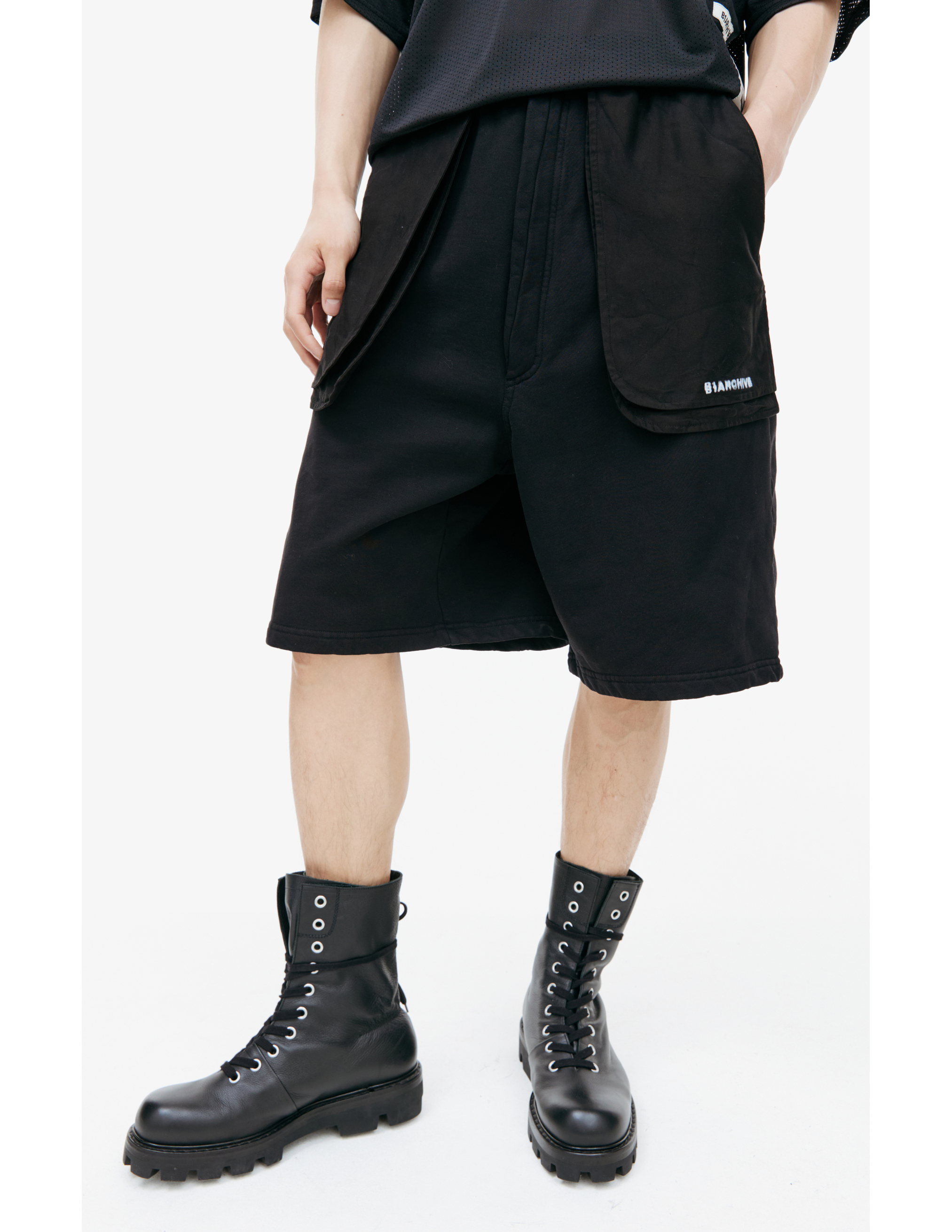 Shop B1archive Black Cotton Shorts