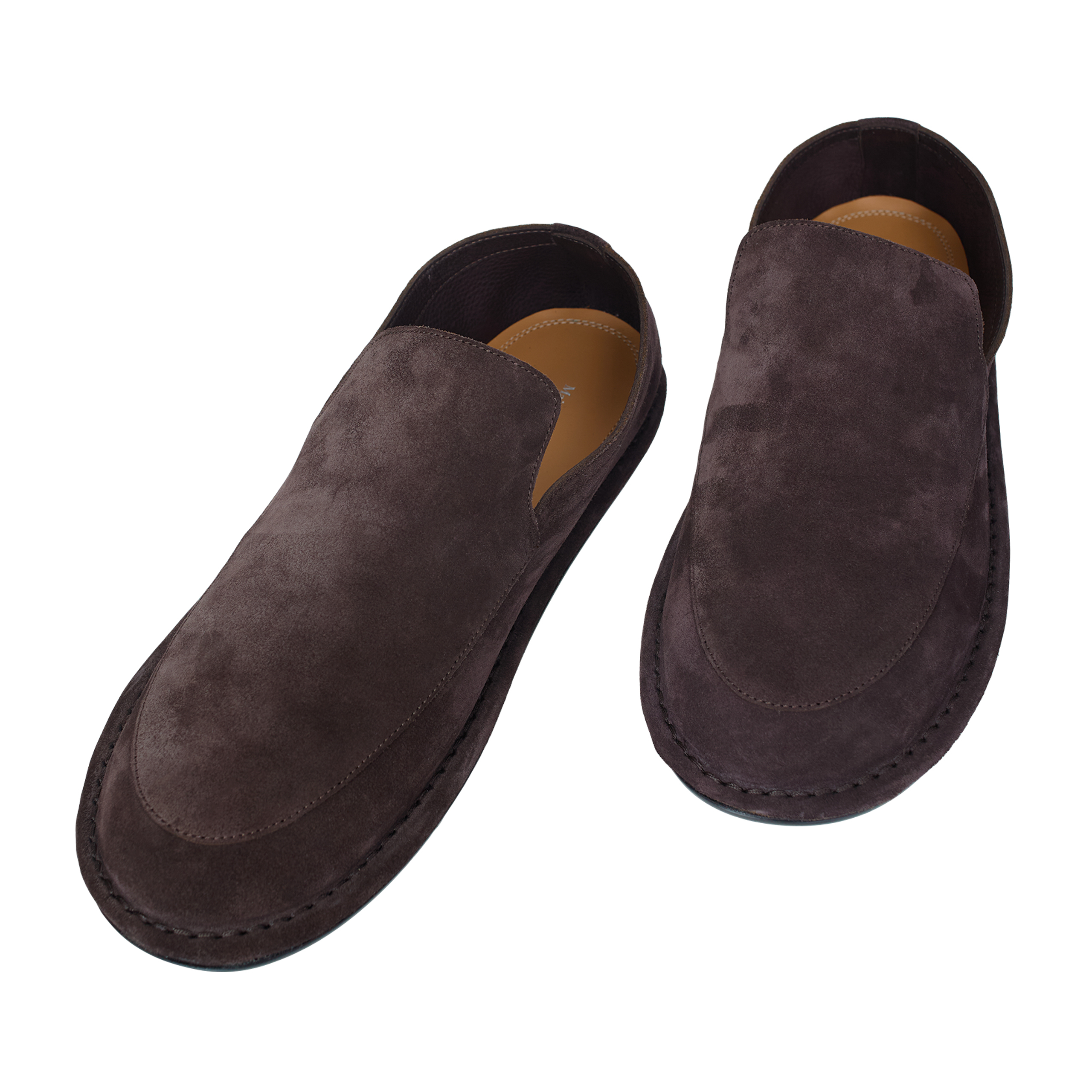 Shop Maison Margiela Suede Loafers In Brown