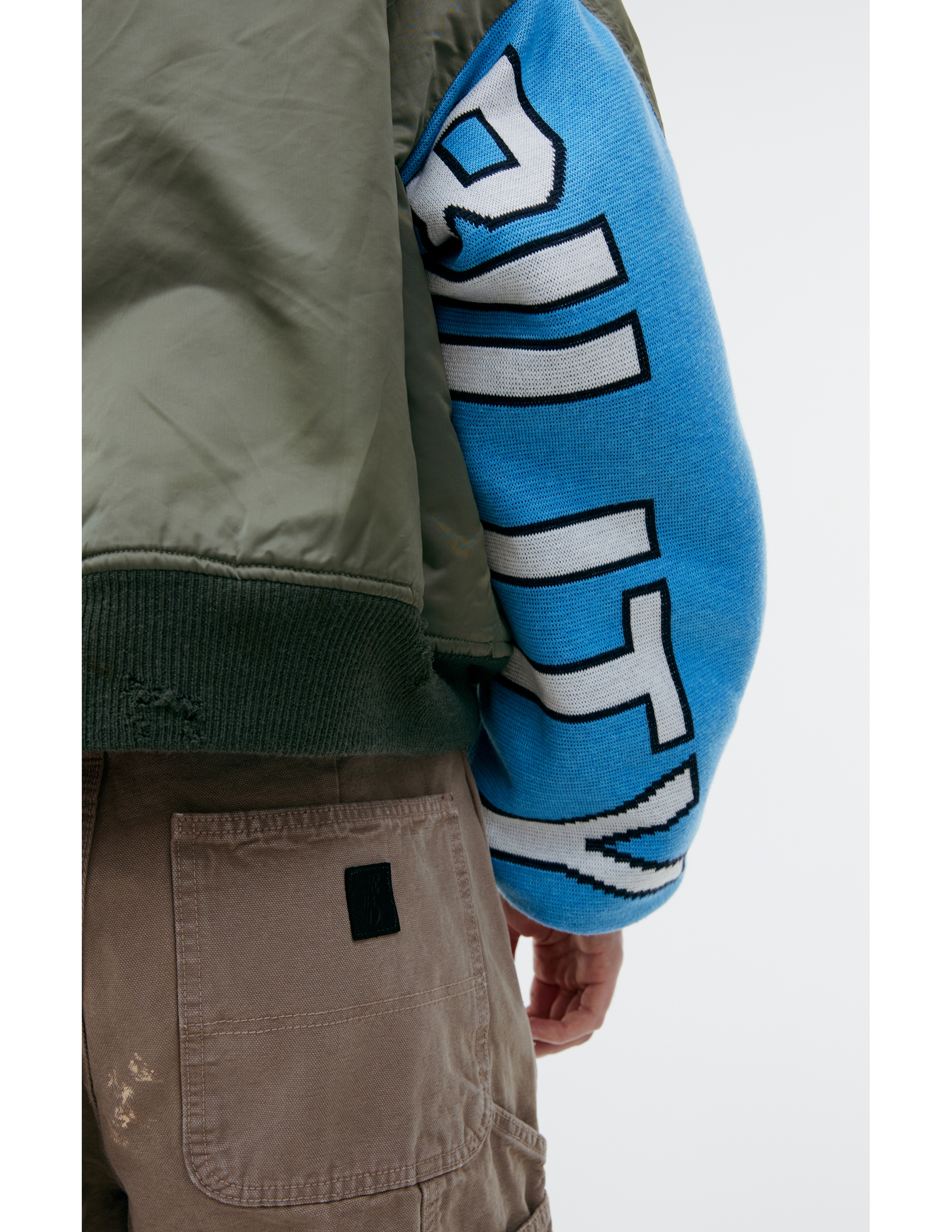 Saint Mxxxxxx Jacket With Sleeve Inserts In Khaki
